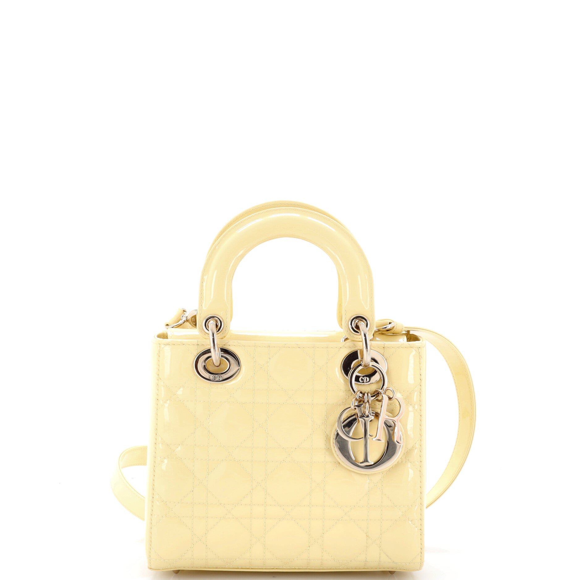 Lady Dior Bag Cannage Quilt Patent Small