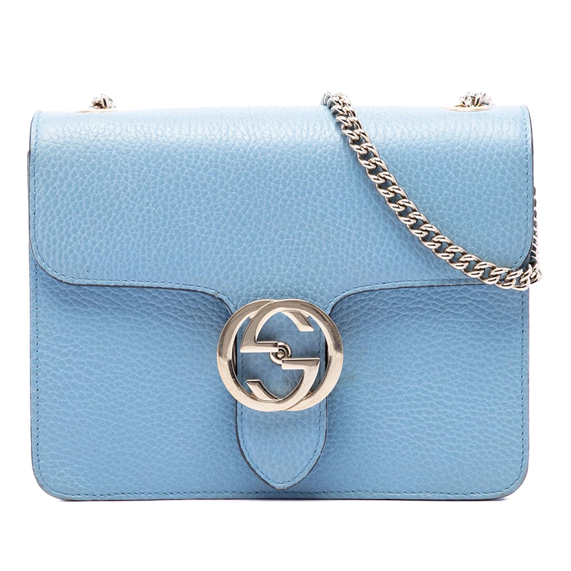 Interlocking leather handbag