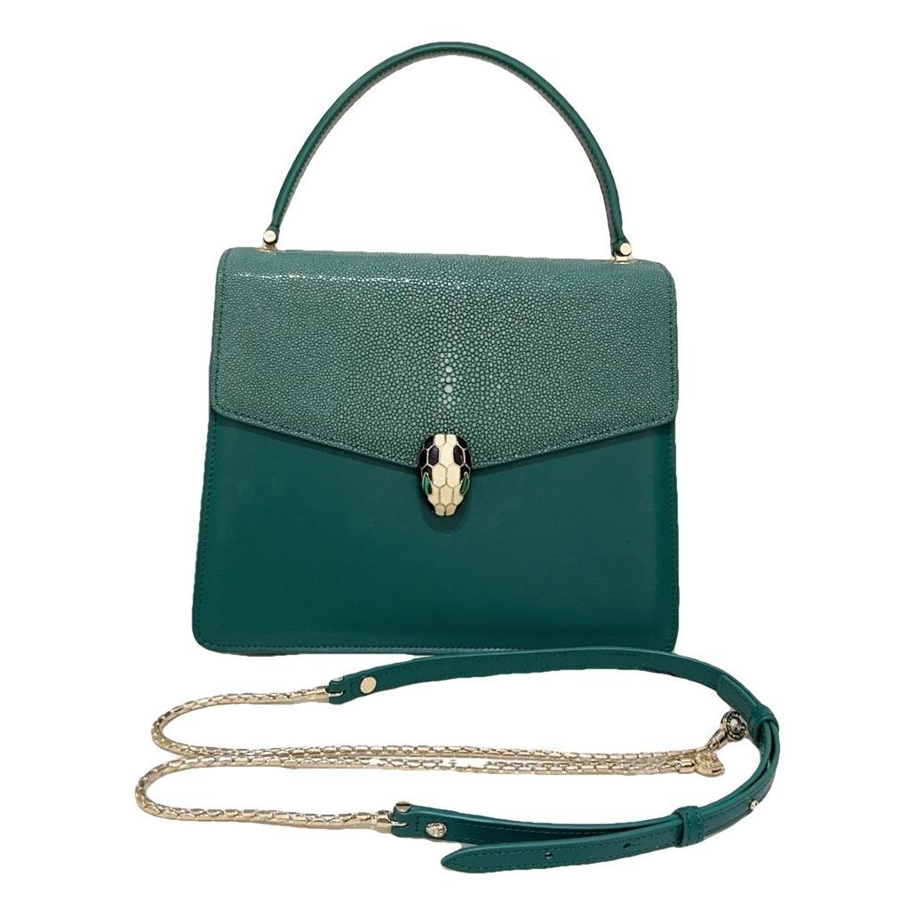 Serpenti leather handbag