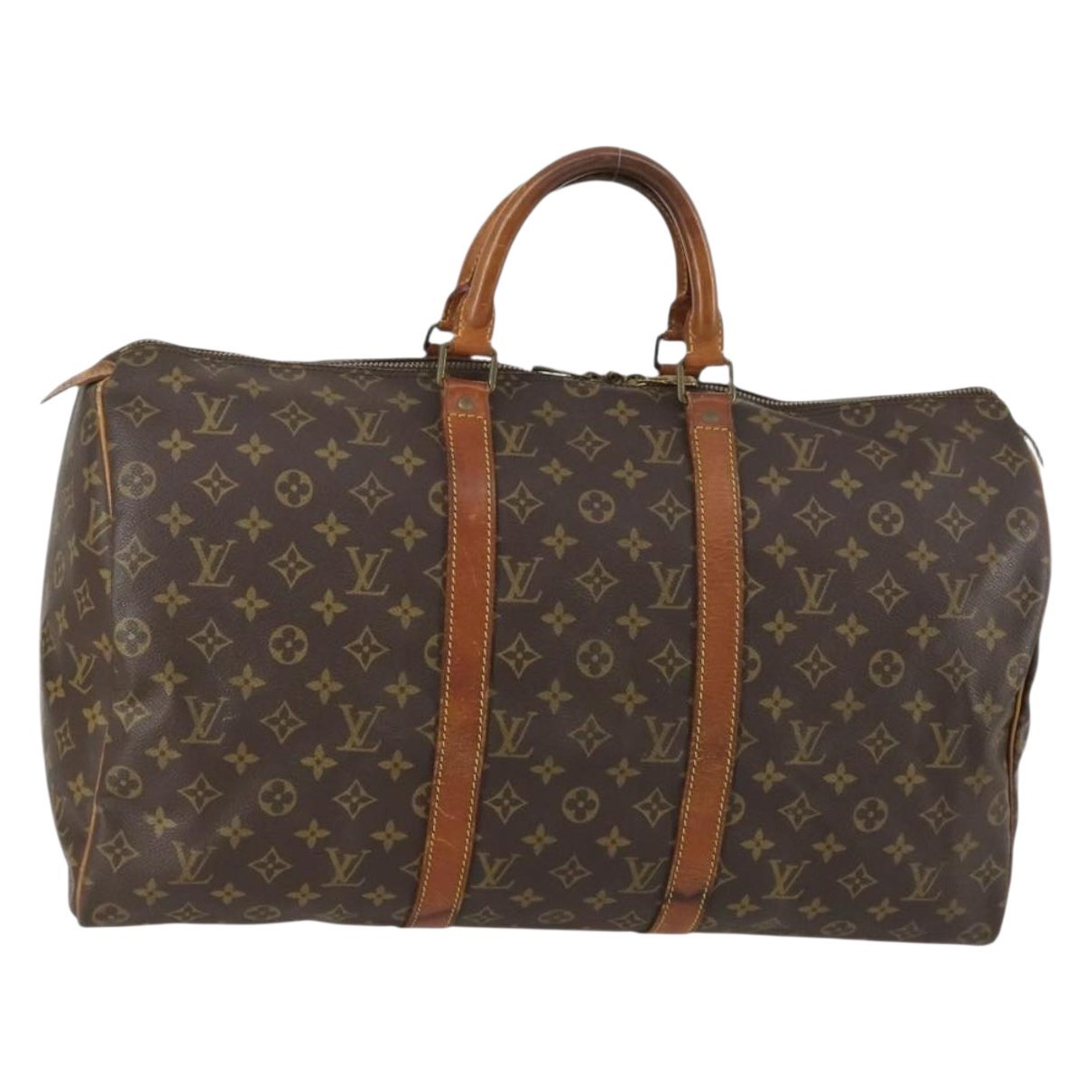 Keepall leather travel bag