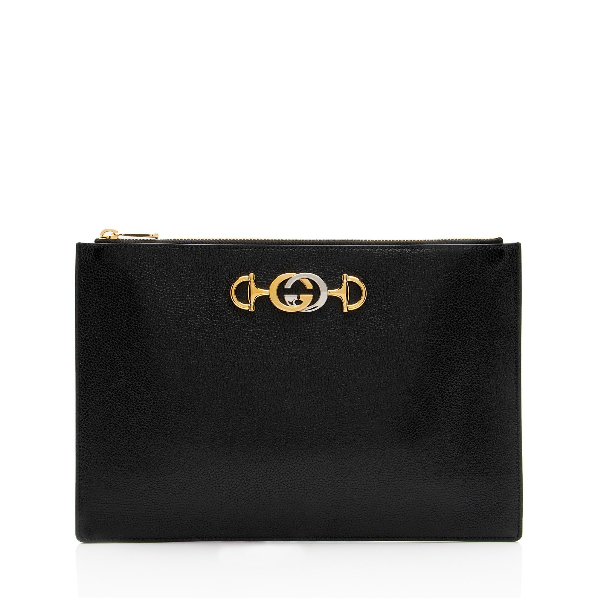 Zumi leather clutch bag