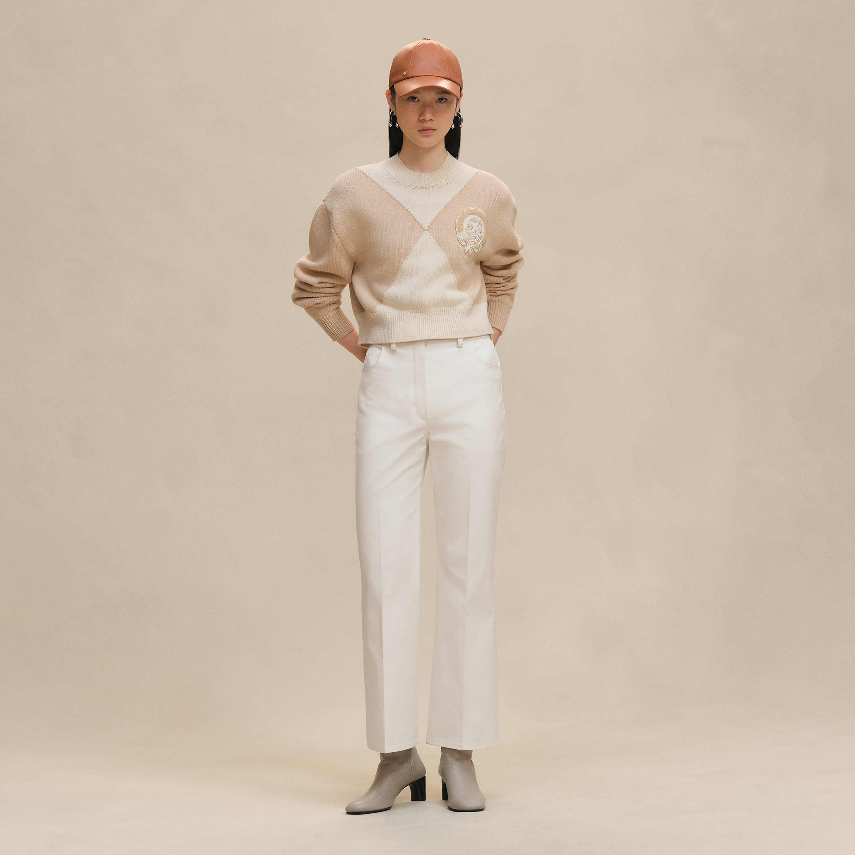 Cashmere long-sleeve sweater