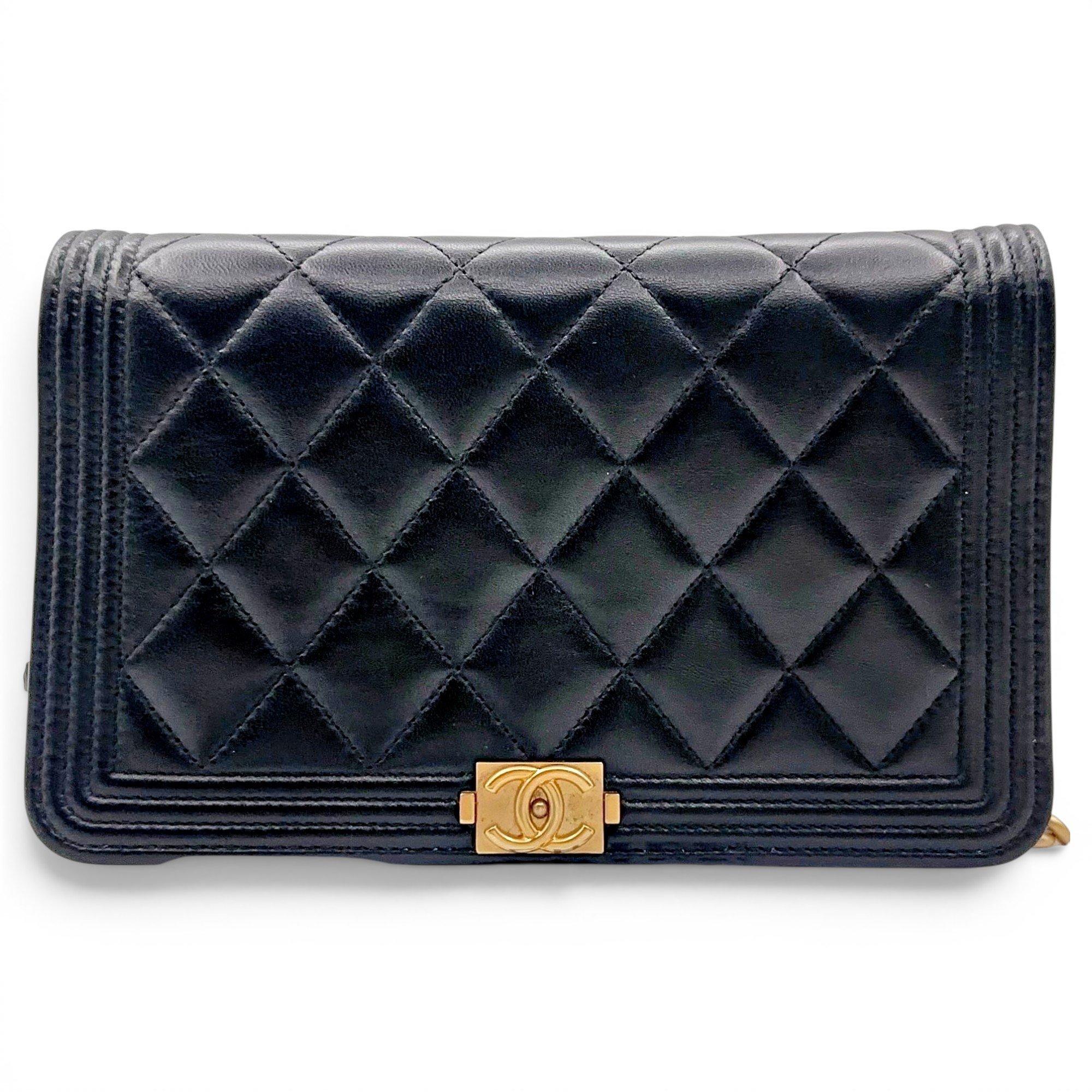 Wallet On Chain Boy leather crossbody bag