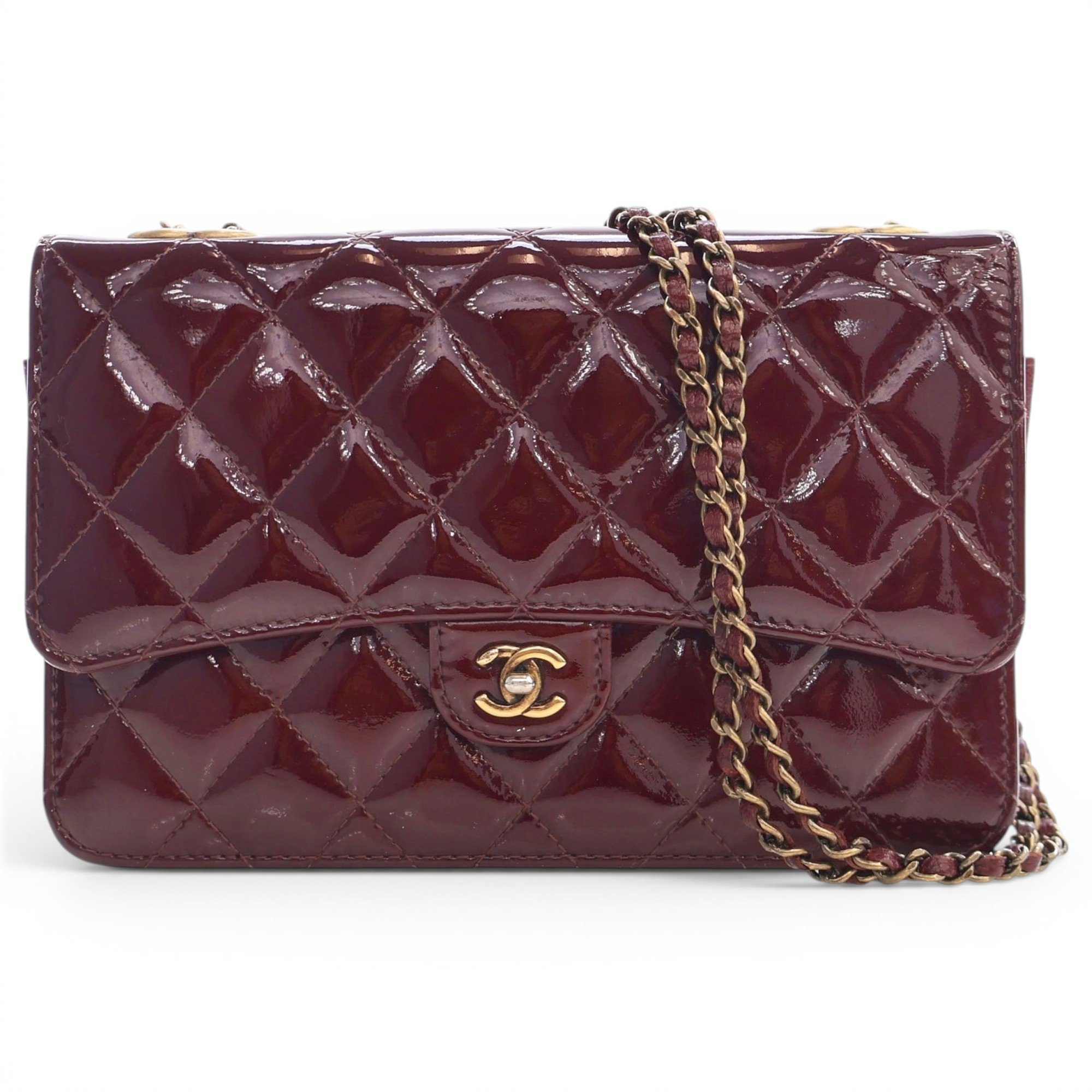 Patent leather crossbody bag