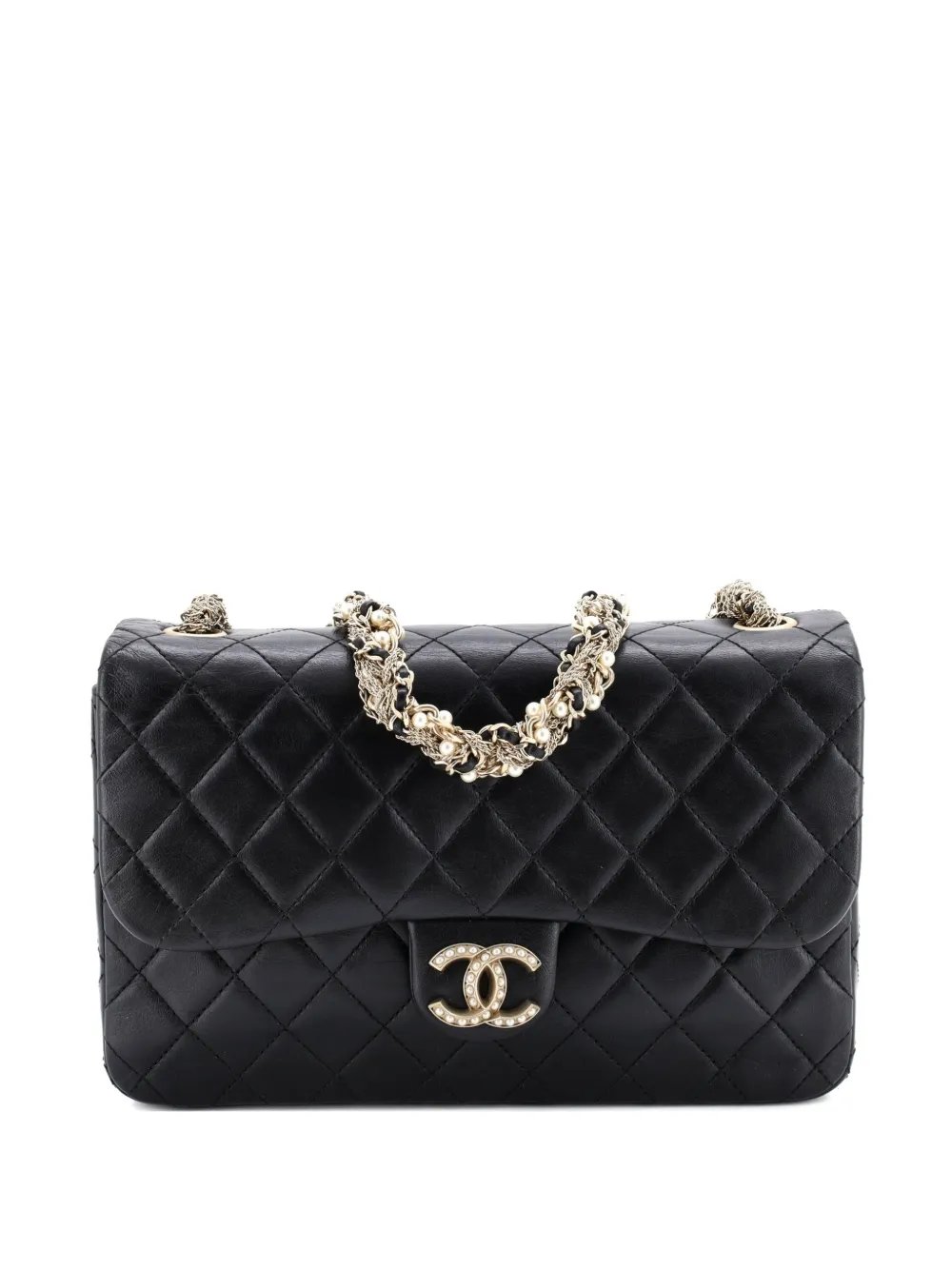 Westminster Tangled Pearl Chain Flap Bag Quilted Lambskin Medium shoulder bag