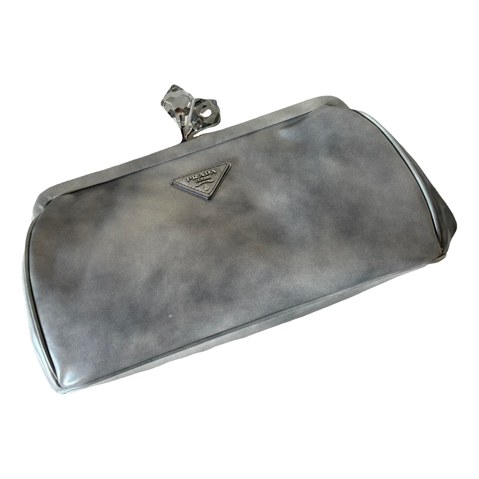 Leather clutch bag