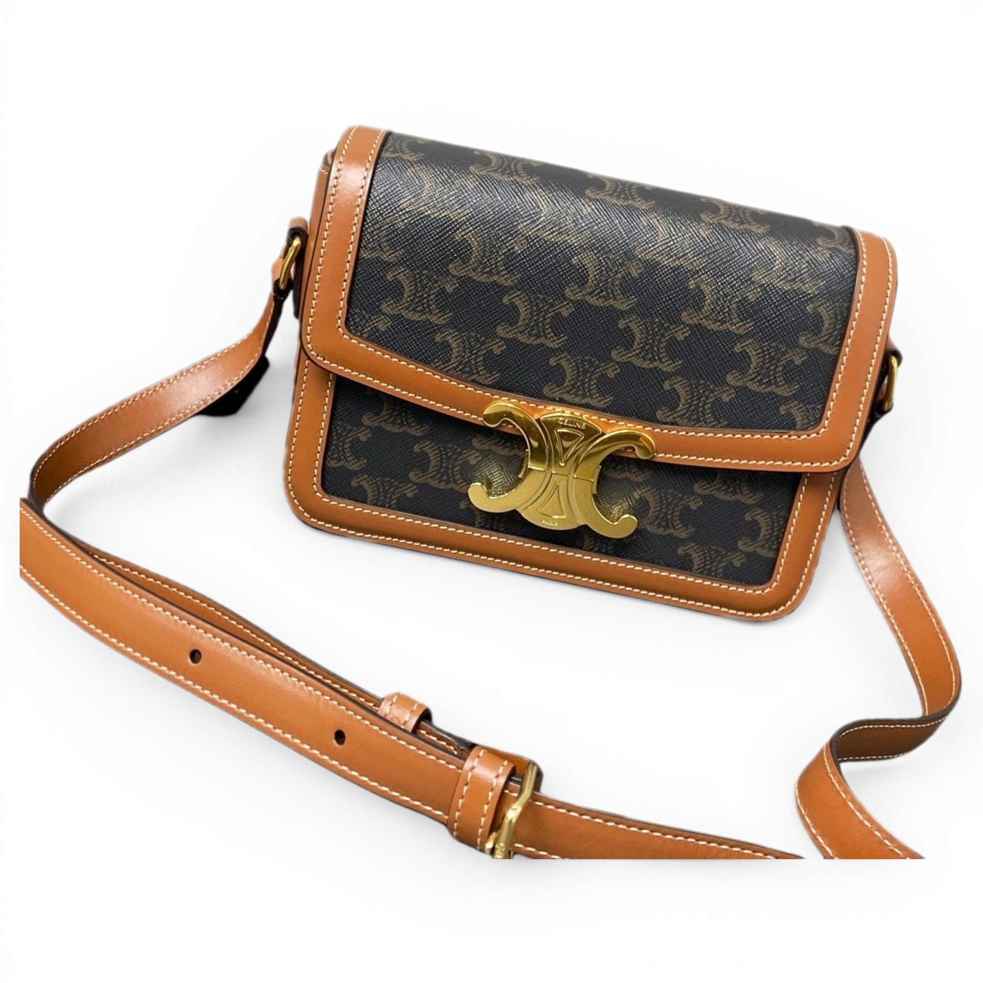 Triomphe leather handbag