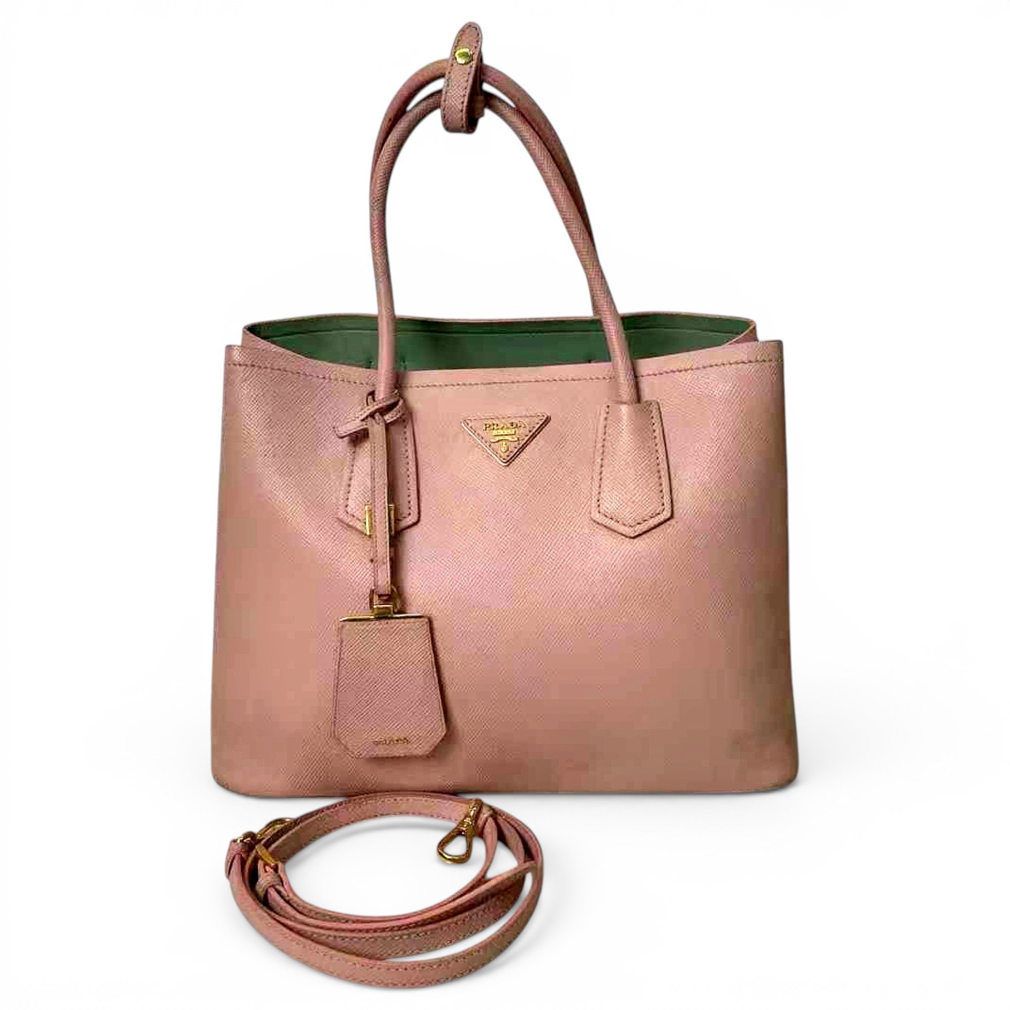 Double leather tote