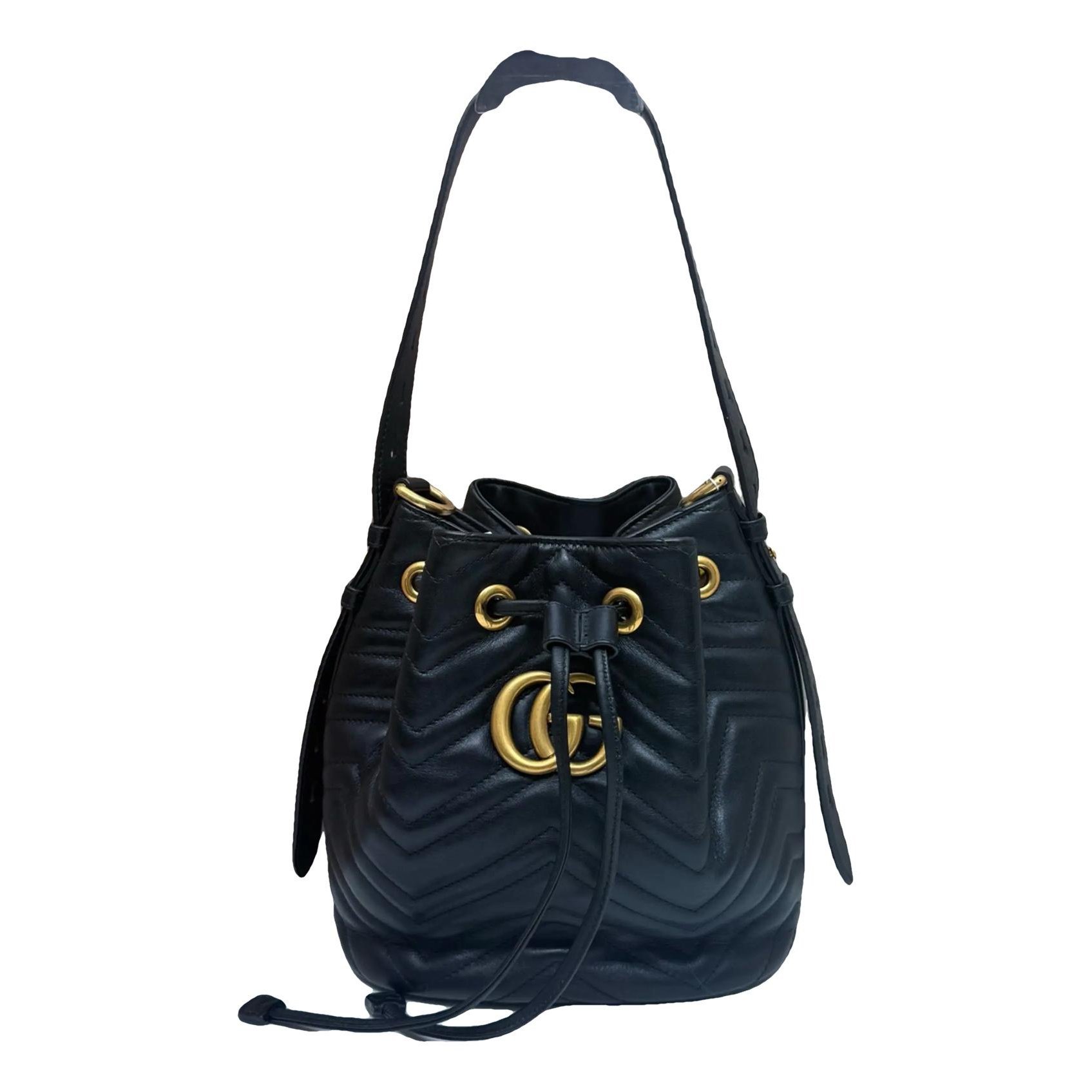 GG Marmont Chain Bucket leather handbag