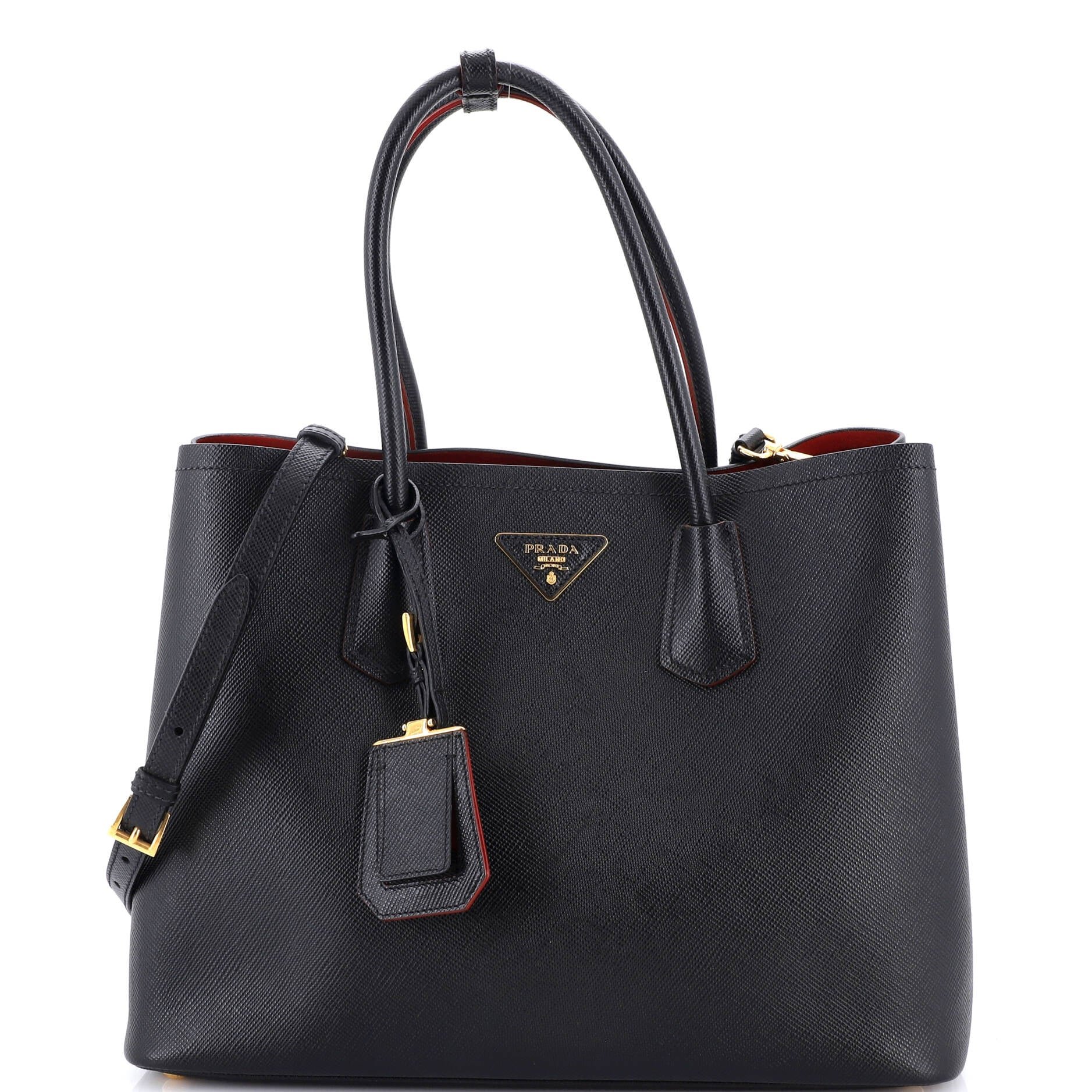 Prada Cuir Double Tote Saffiano Leather Large