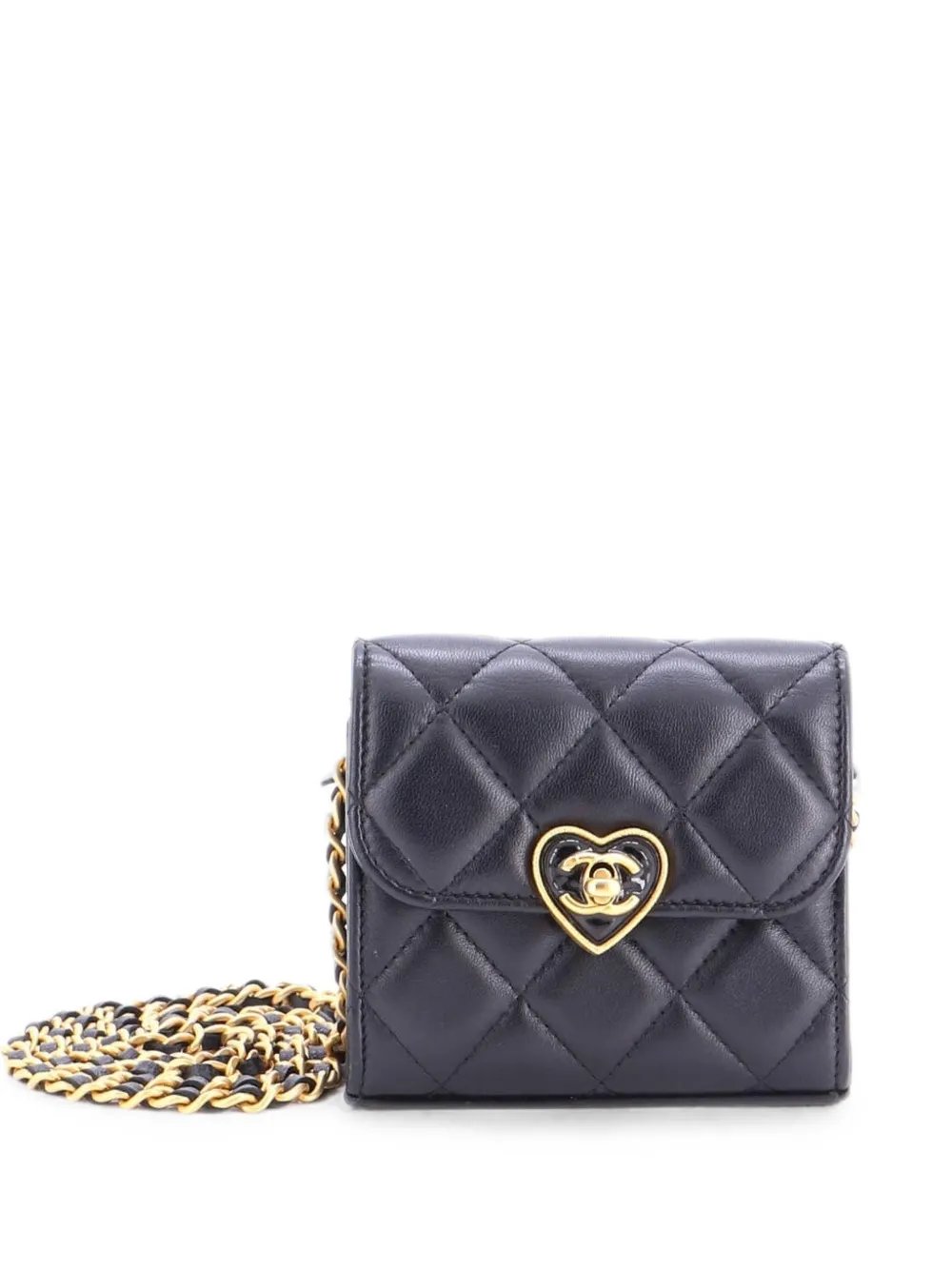 Coco Love CC Heart Clutch with Chain Quilted Lambskin Mini crossbody bag