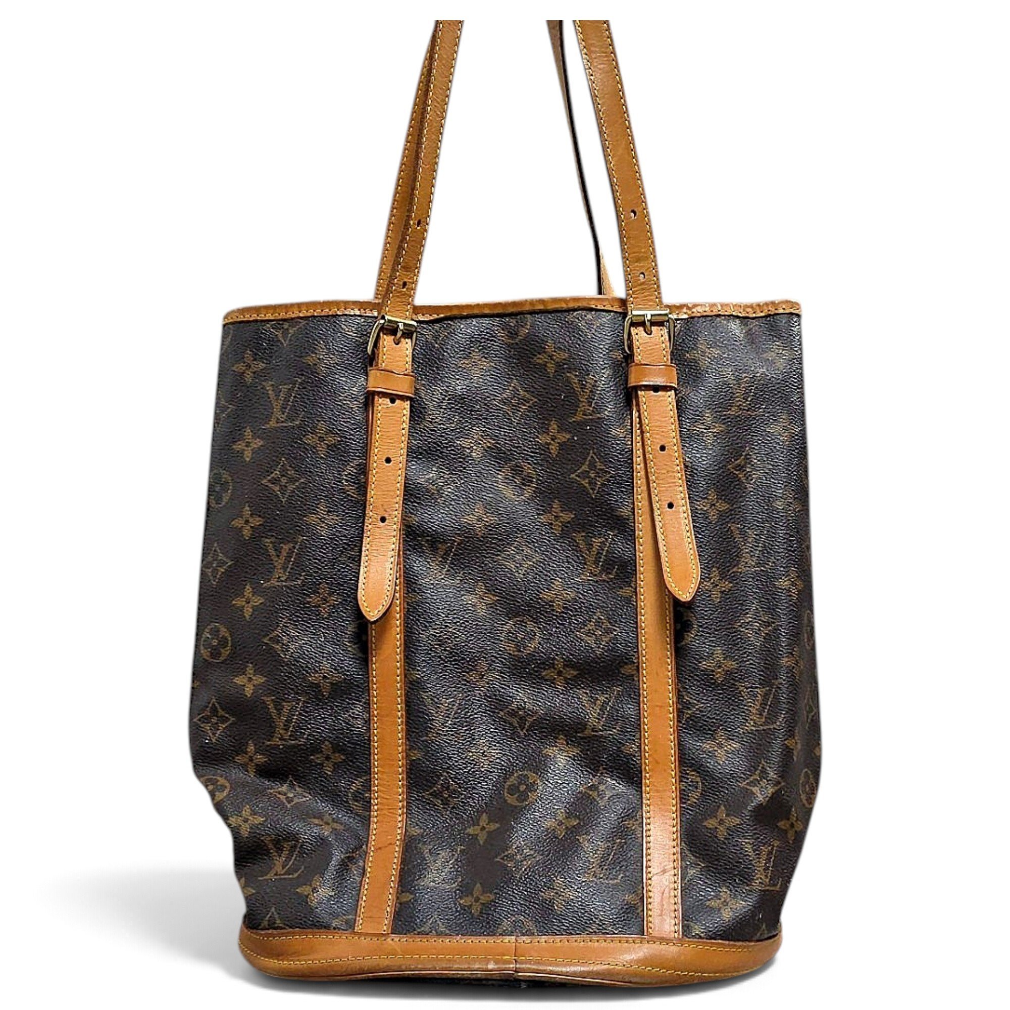Bucket leather handbag