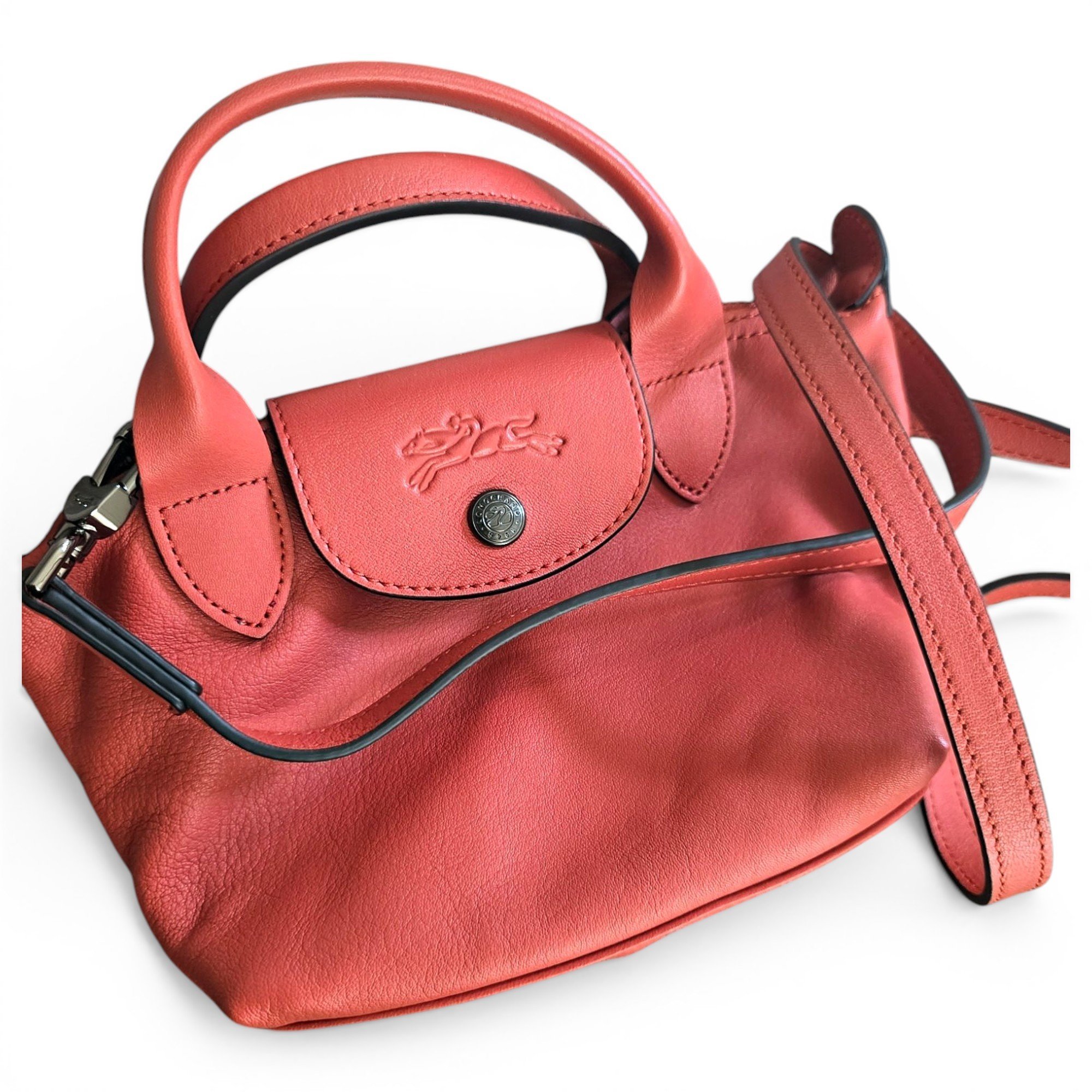 Pliage leather mini bag