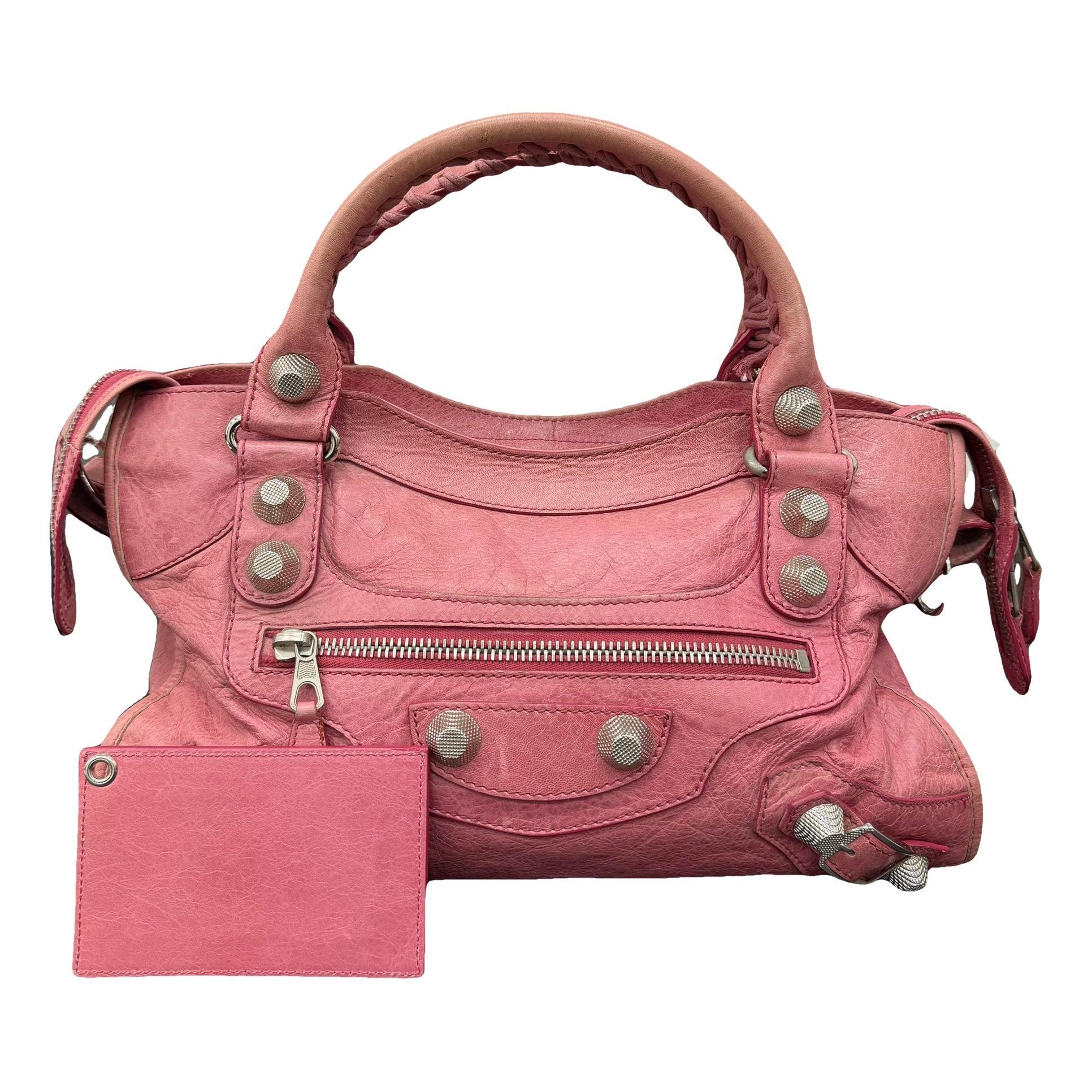 Classic Metalic leather handbag