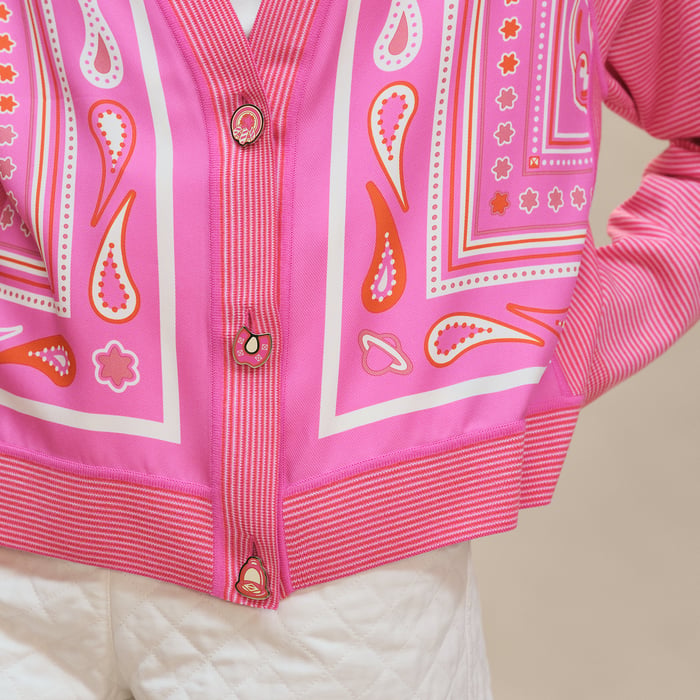 Rose Sakura "Candy Libris" Long-sleeve Twillaine Cardigan