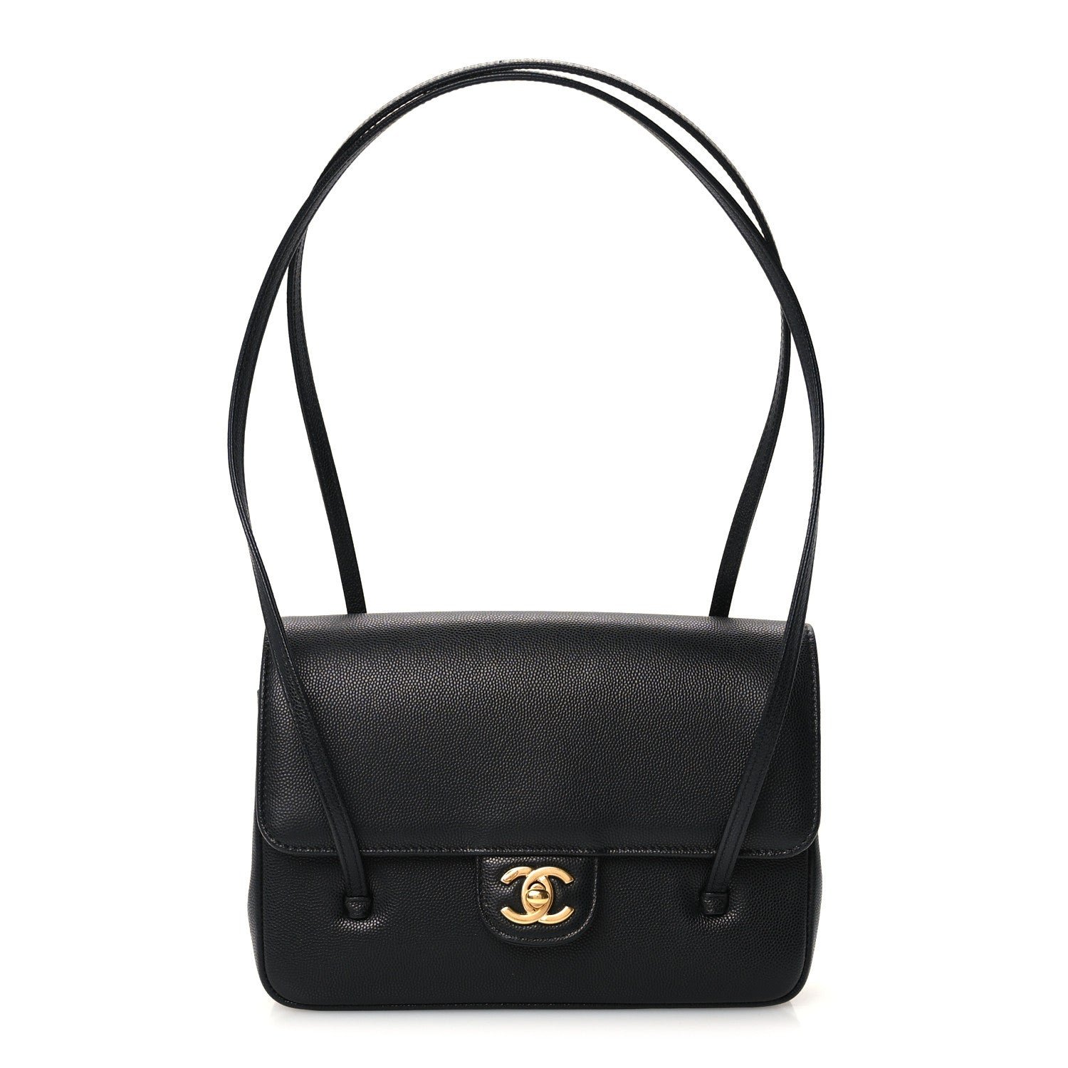 Chanel Shiny Caviar Preppy Coco Small Flap Black