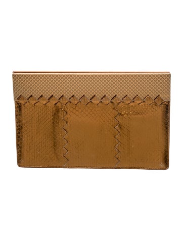Embossed Leather Clutch