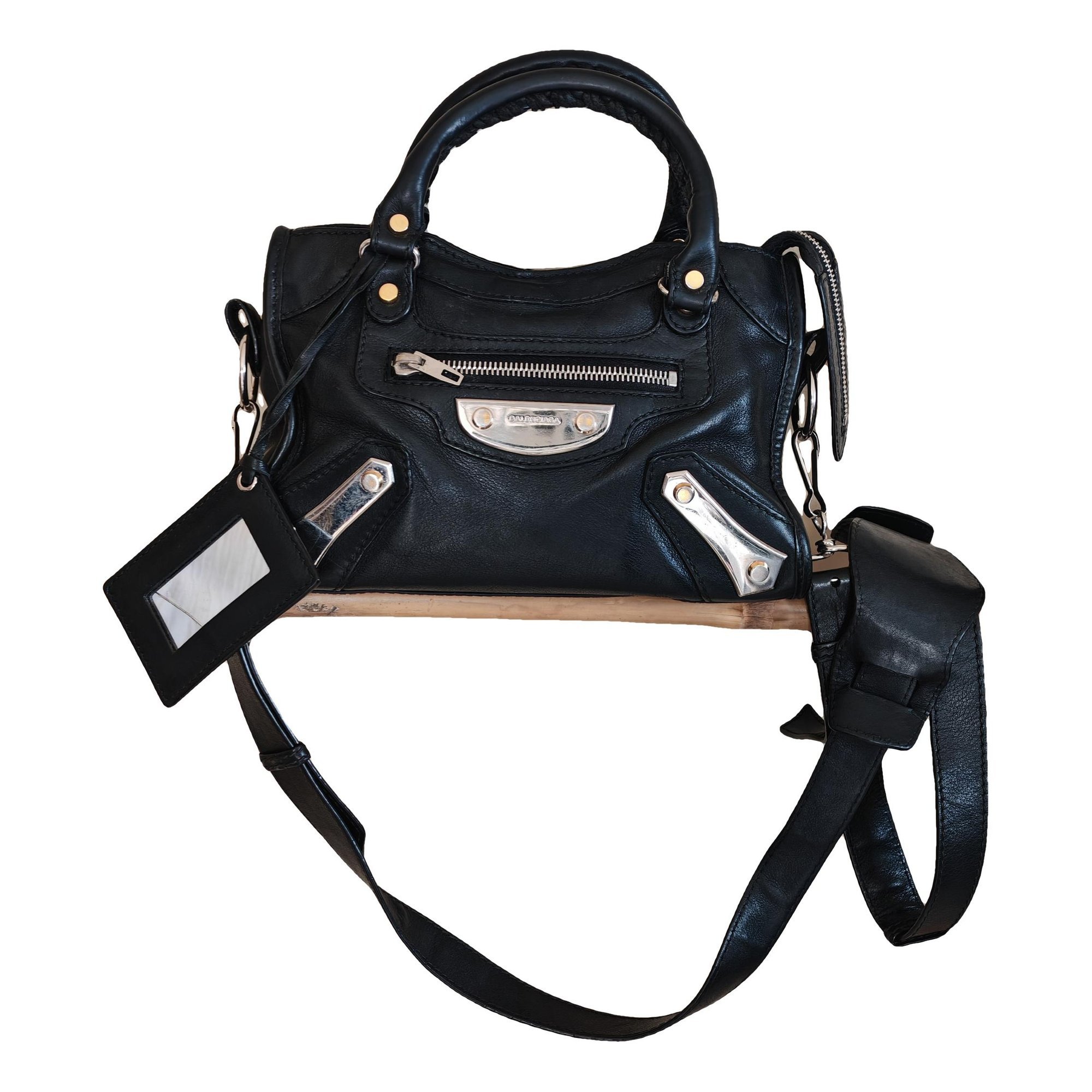 Classic Metalic leather handbag