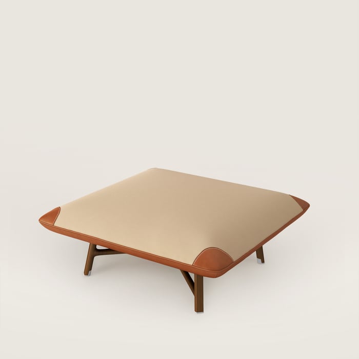 Les Necessaires d'Hermes "Carre d'Assise" Low Stool, Medium Model