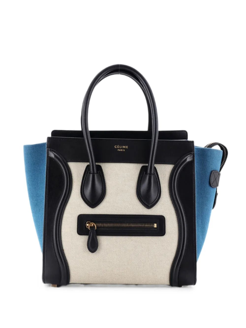 Luggage Bag Canvas and Leather Micro tote bag