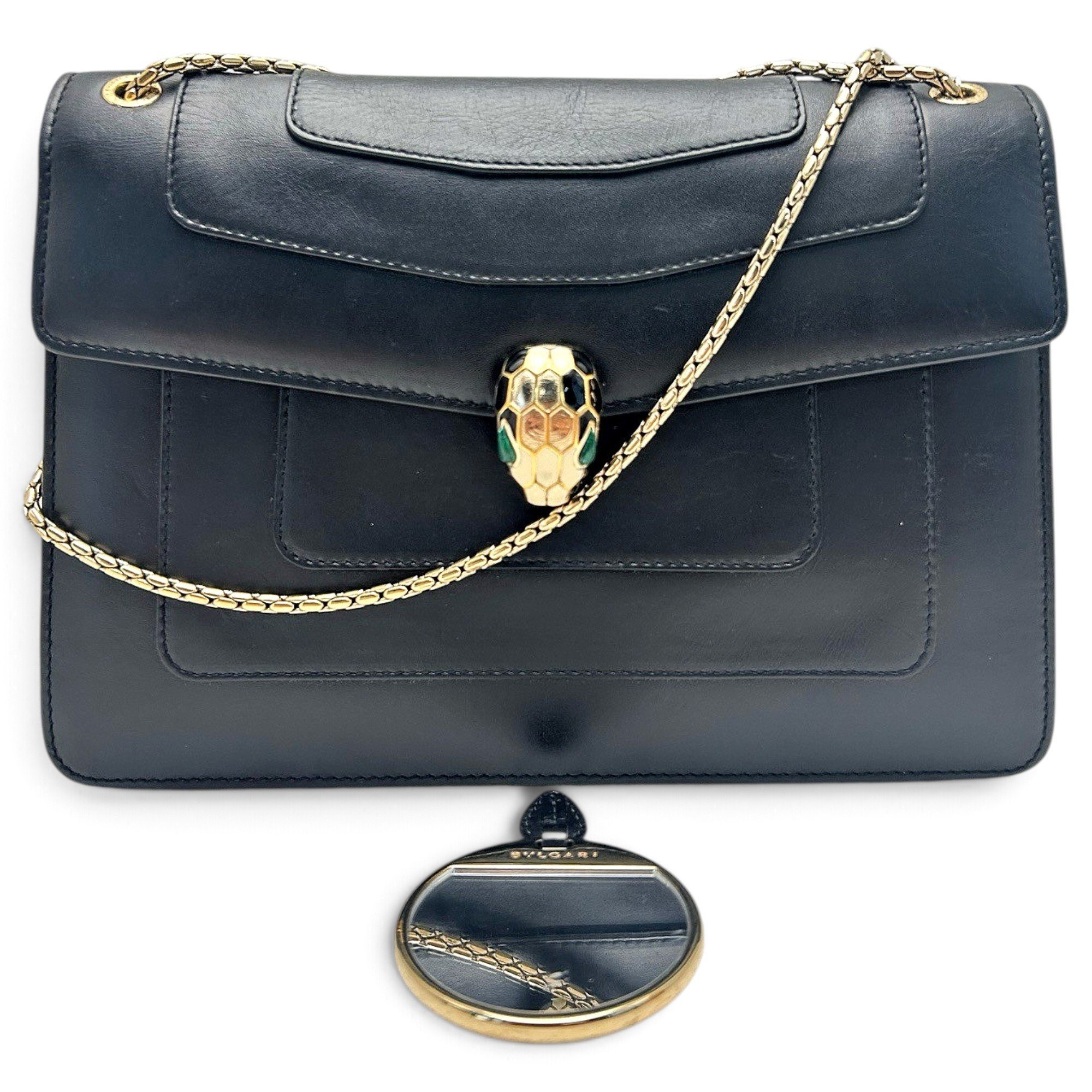 Serpenti leather handbag