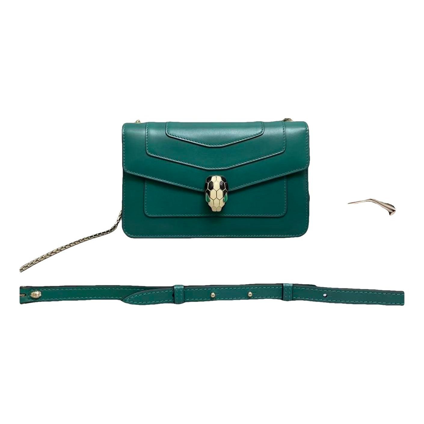 Serpenti leather handbag