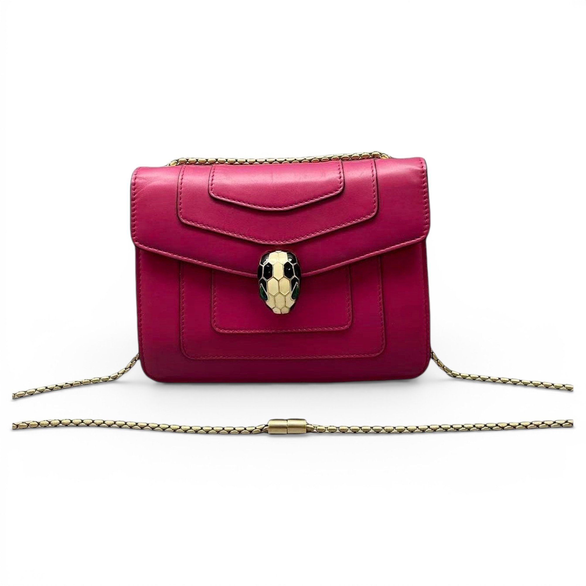 Serpenti leather handbag