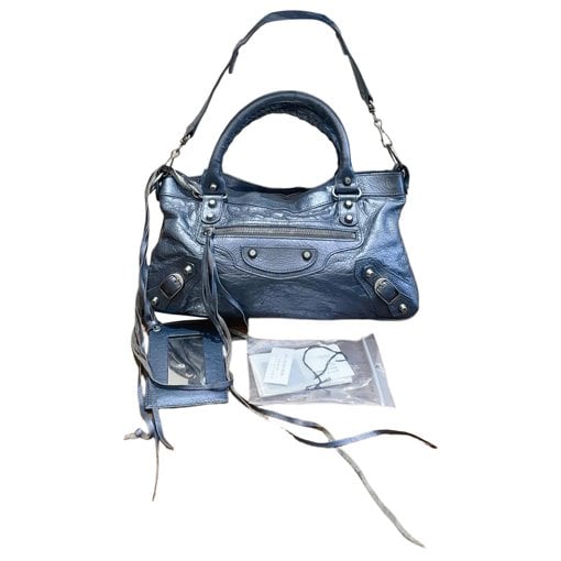 City leather handbag