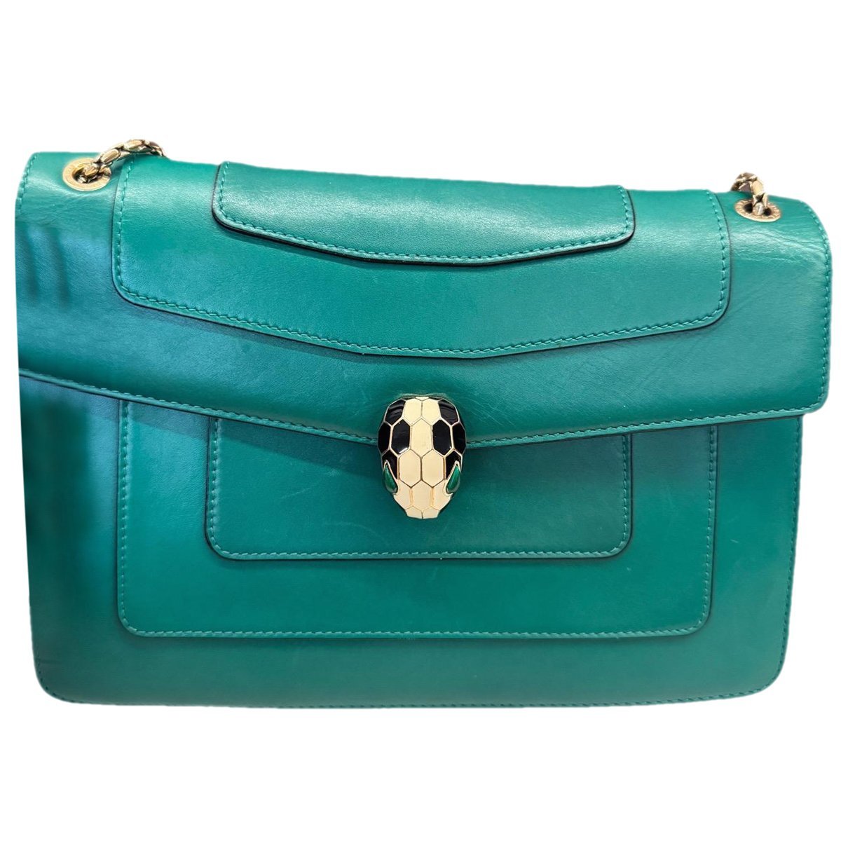Serpenti leather handbag