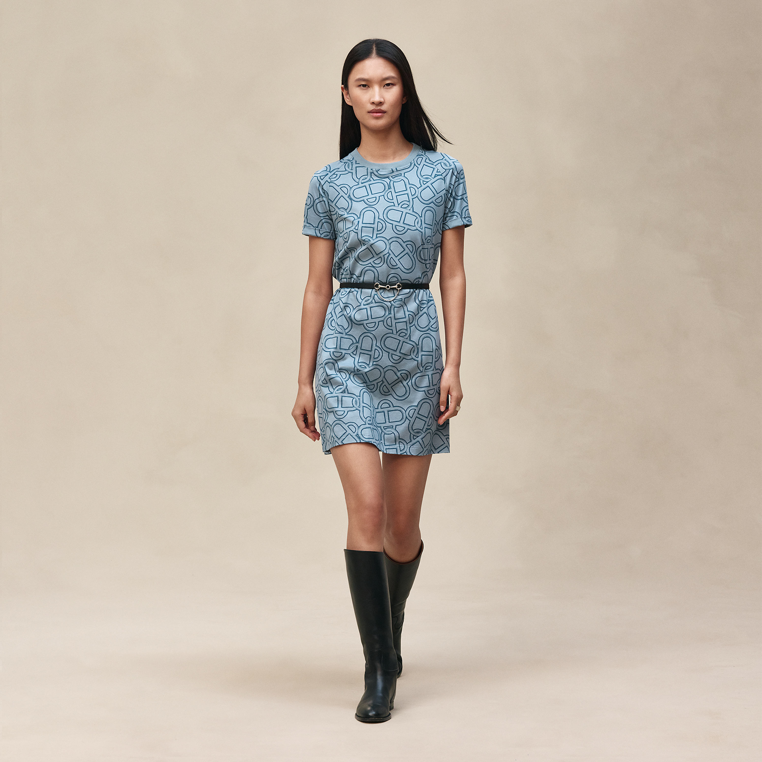 "Maillon Equestre" flared dress