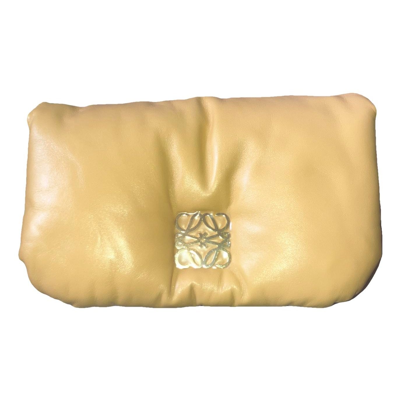Leather clutch bag