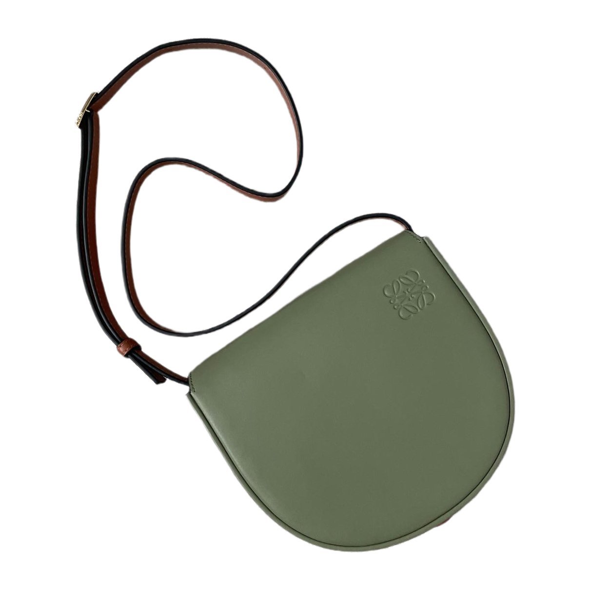 Heel leather crossbody bag