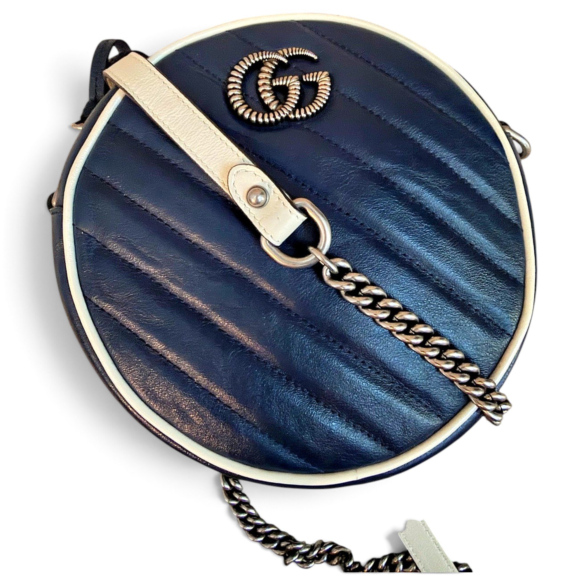 GG Marmont Round leather crossbody bag