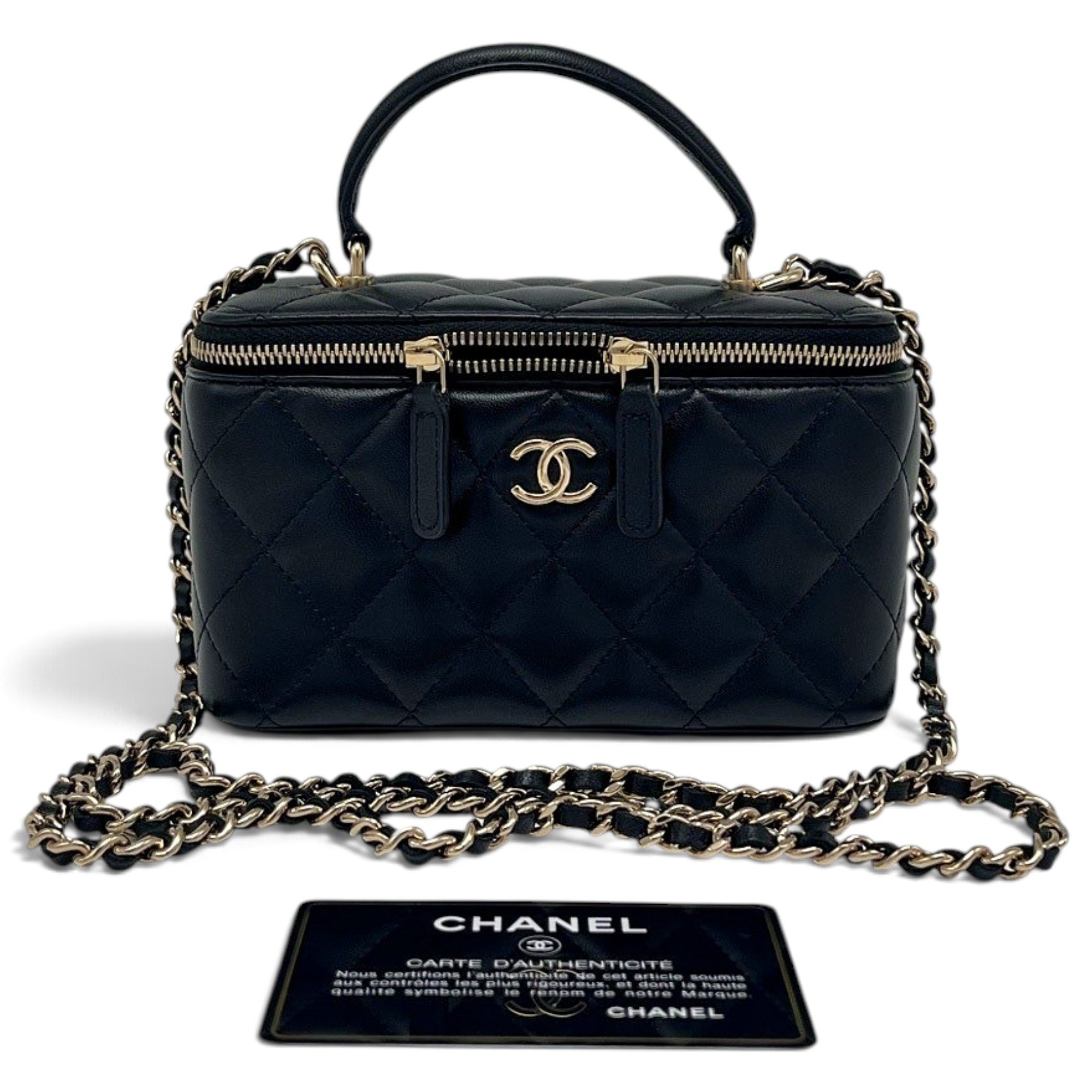 Trendy CC Vanity leather handbag