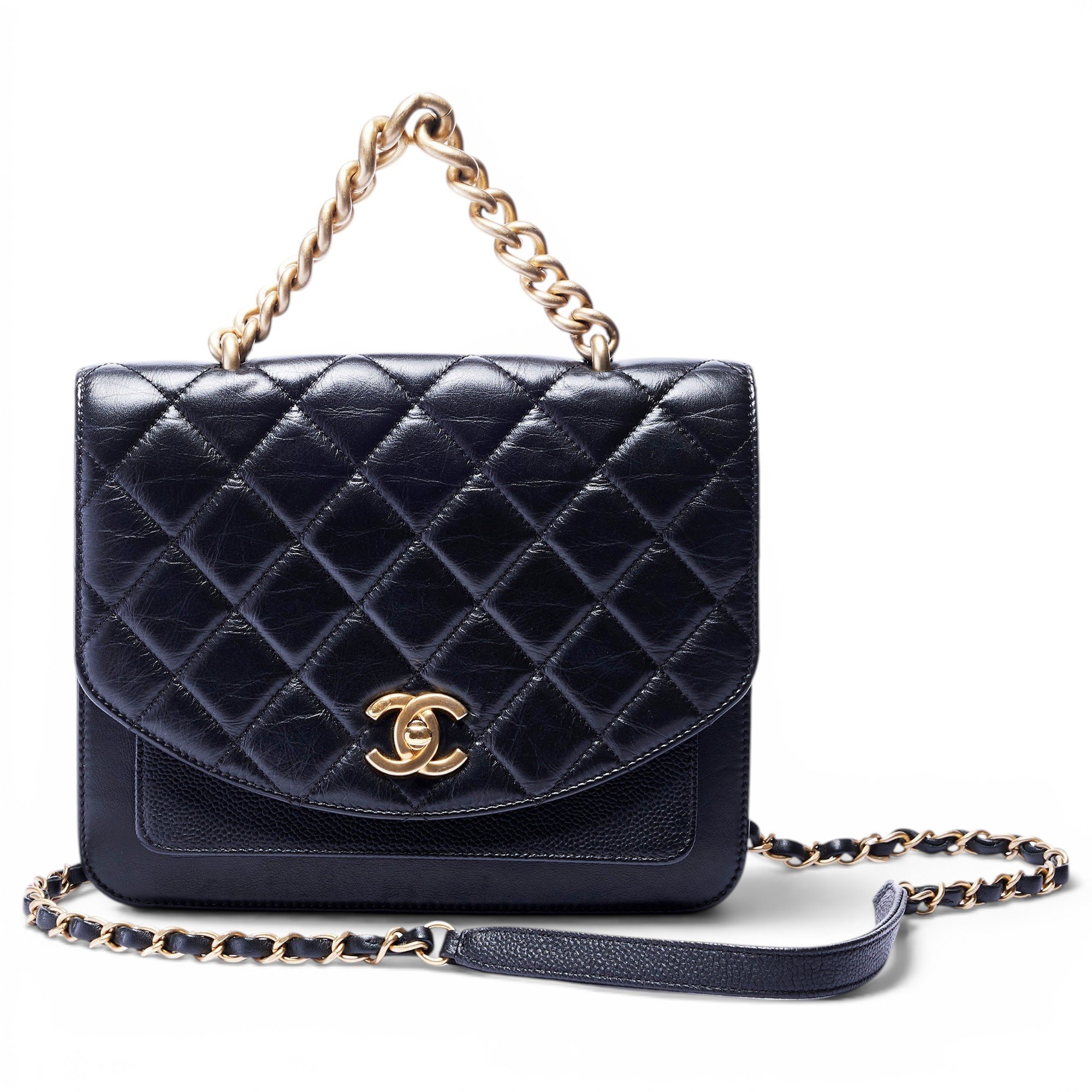 Coco Luxe leather handbag