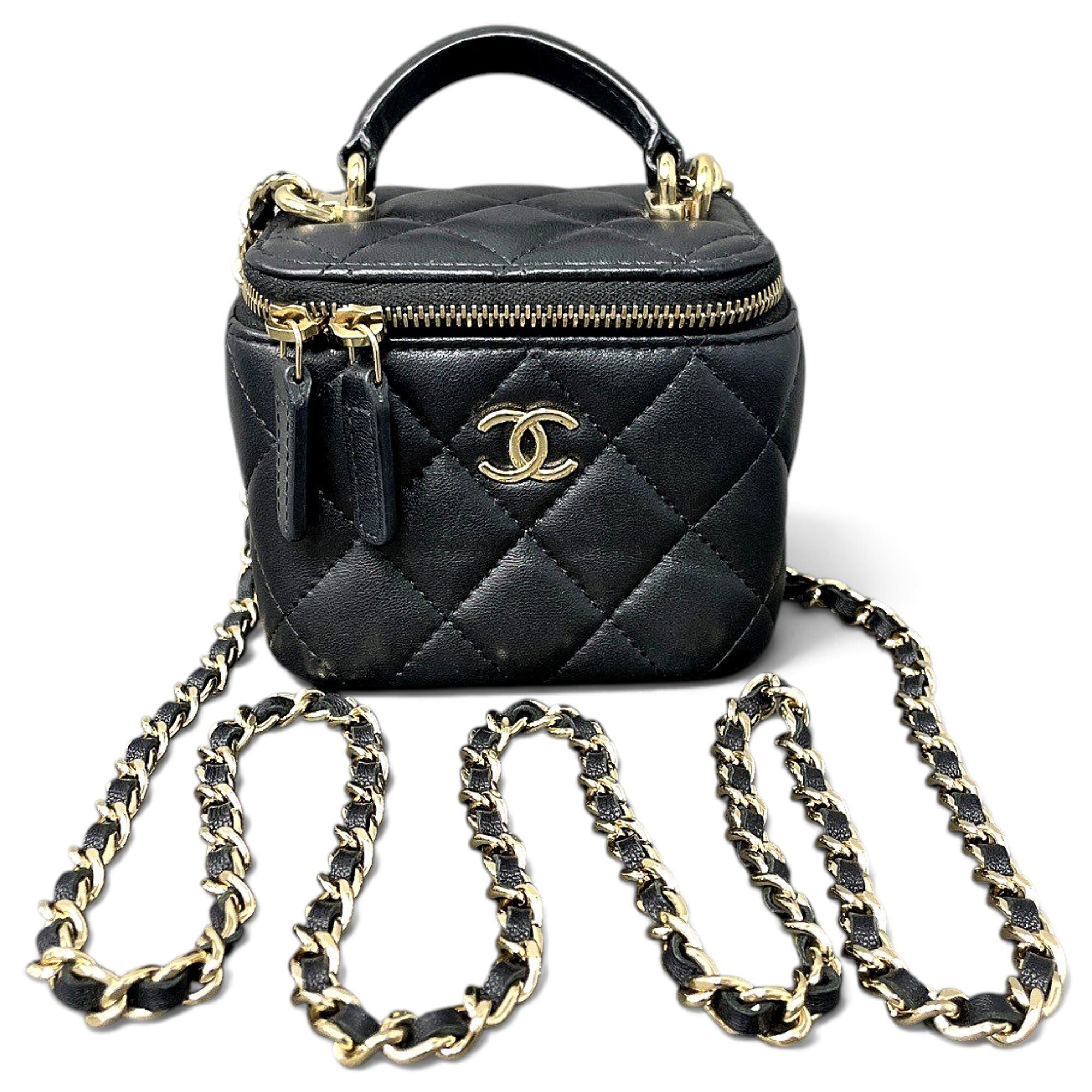 Vanity leather handbag
