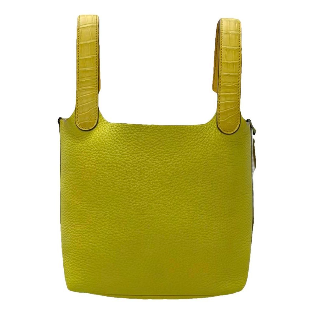 Picotin leather tote