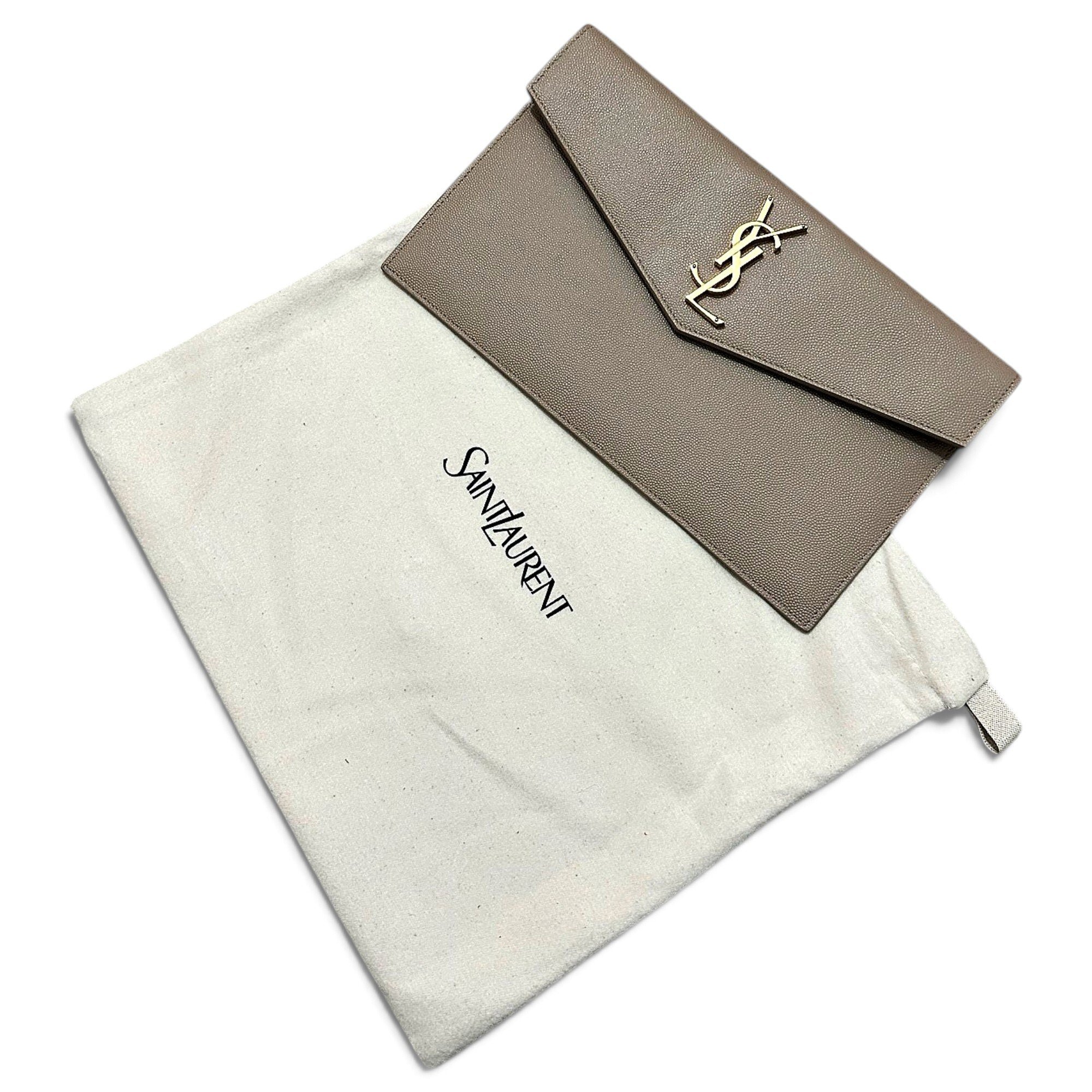 Uptown leather clutch bag