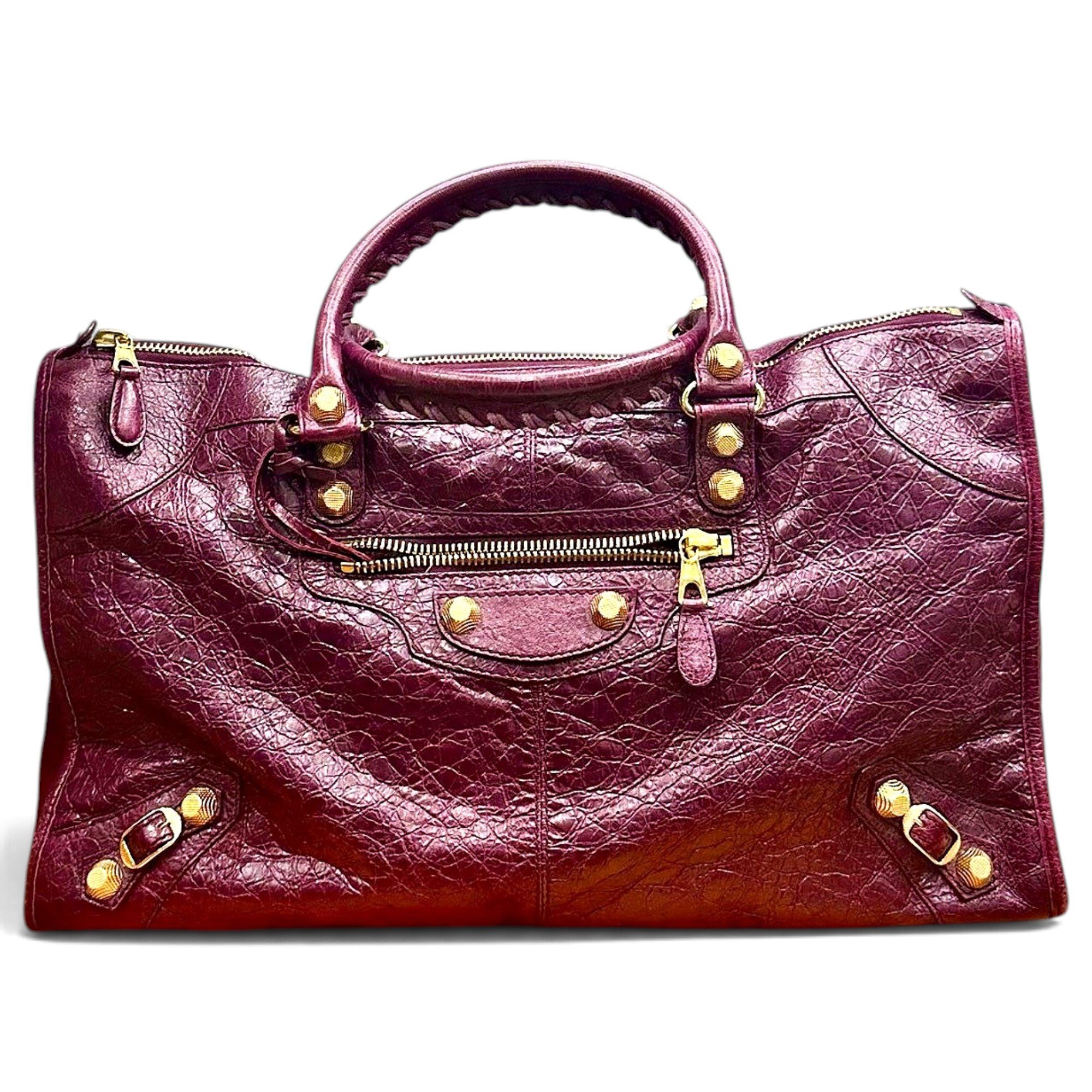 City leather handbag