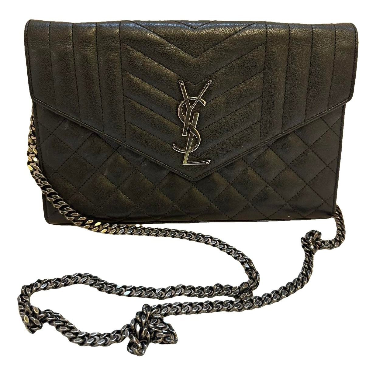 Envelope leather handbag