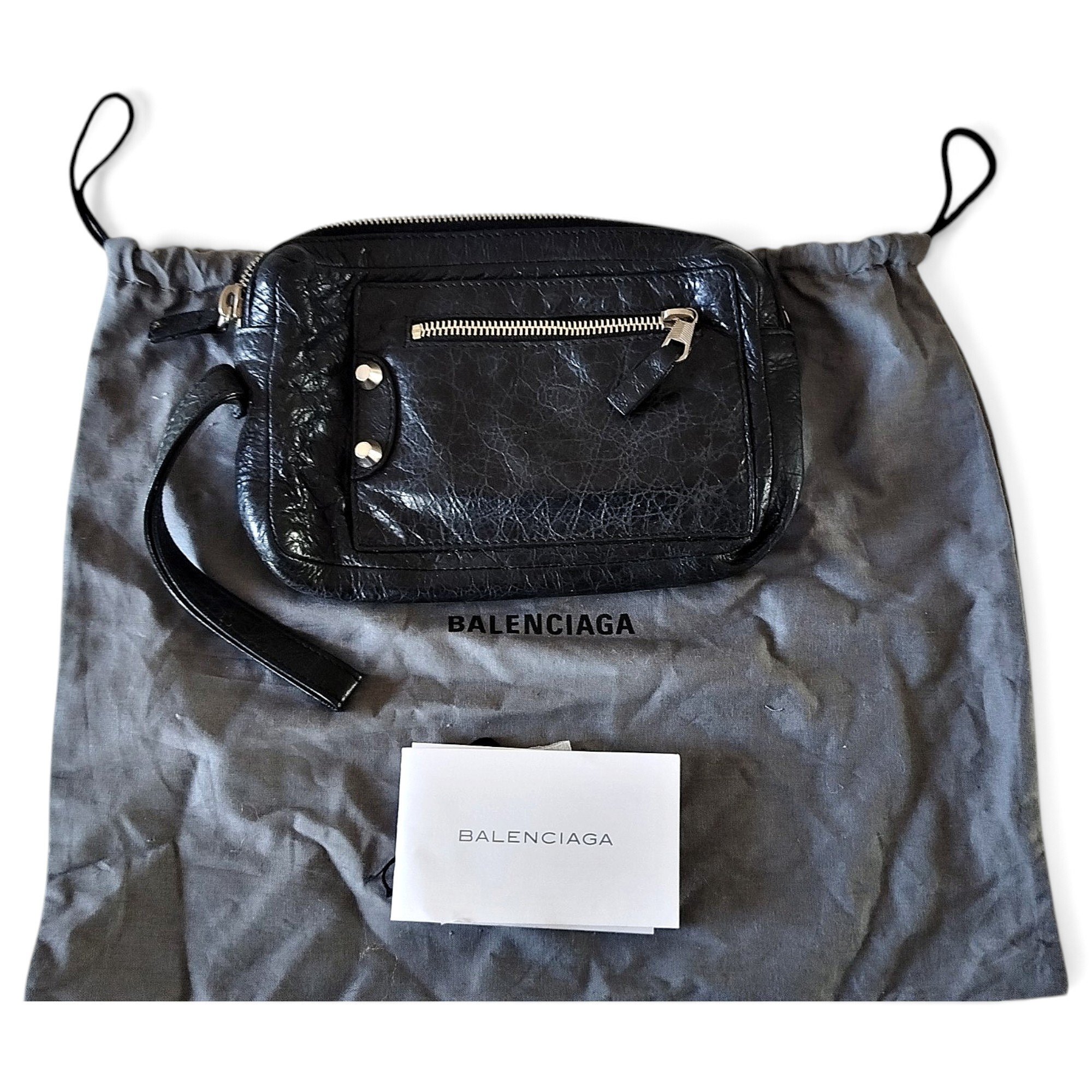 Balenciaga Everyday leather clutch bag