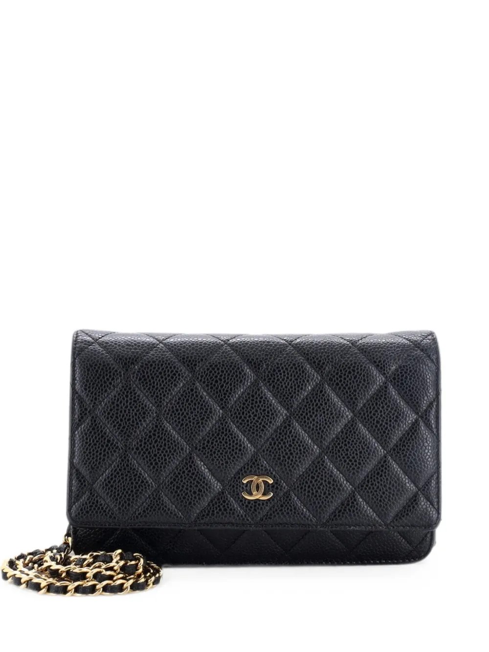 Wallet on Chain Quilted Caviar crossbody bag