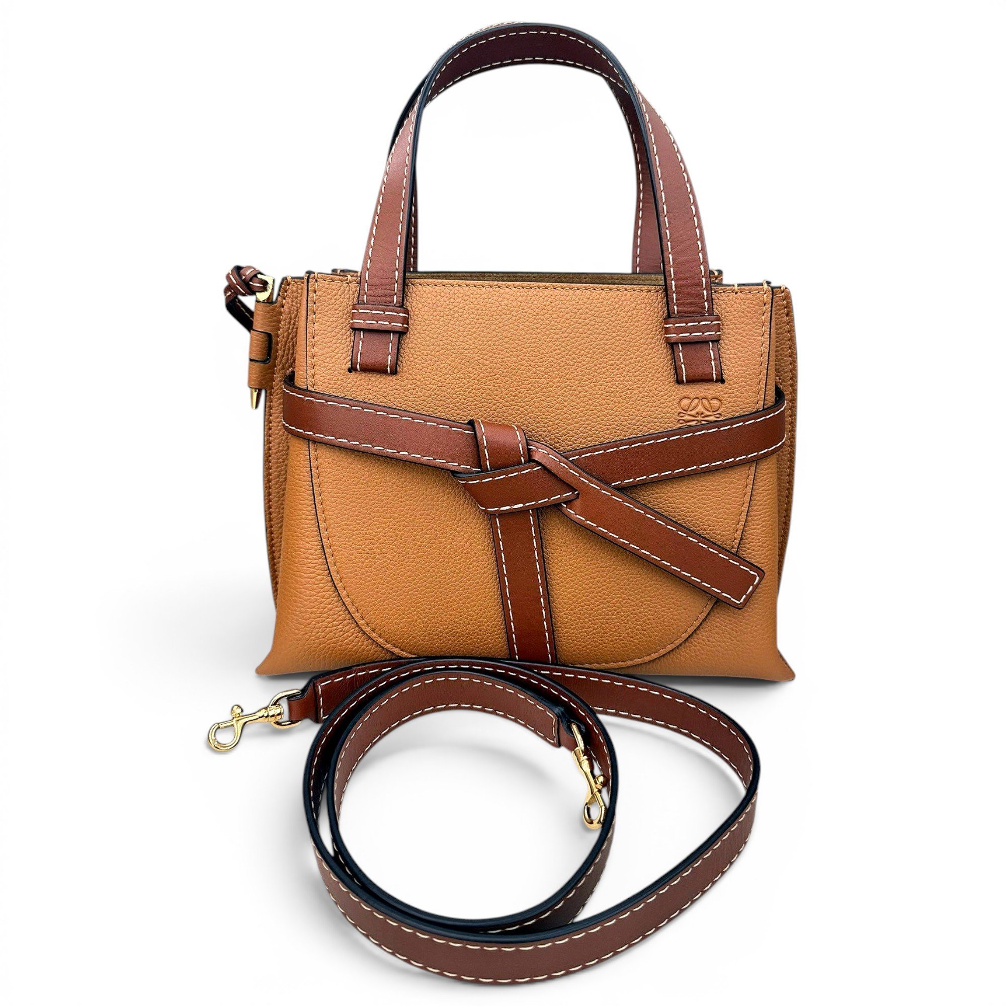 Gate Top Handle leather handbag