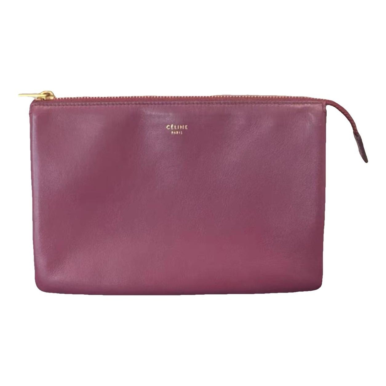 Leather clutch bag