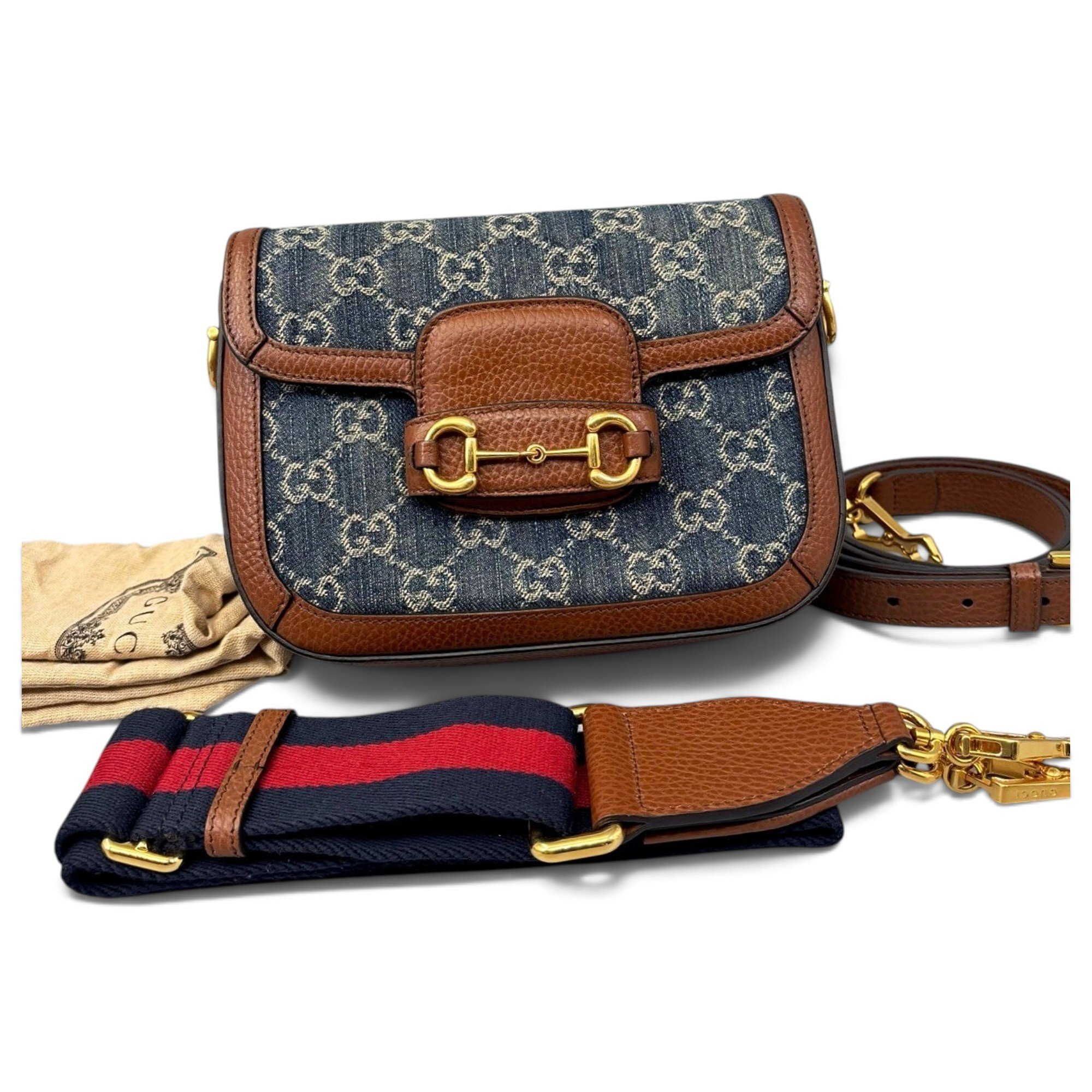 Horsebit 1955 Flap leather handbag