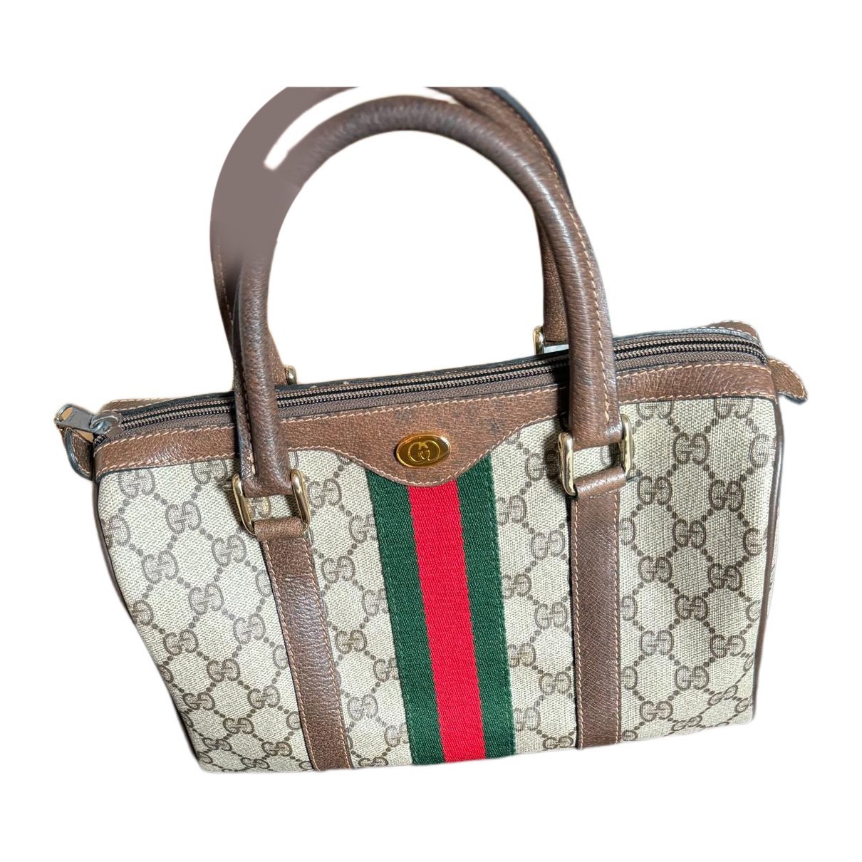 Ophidia Top Handle leather handbag