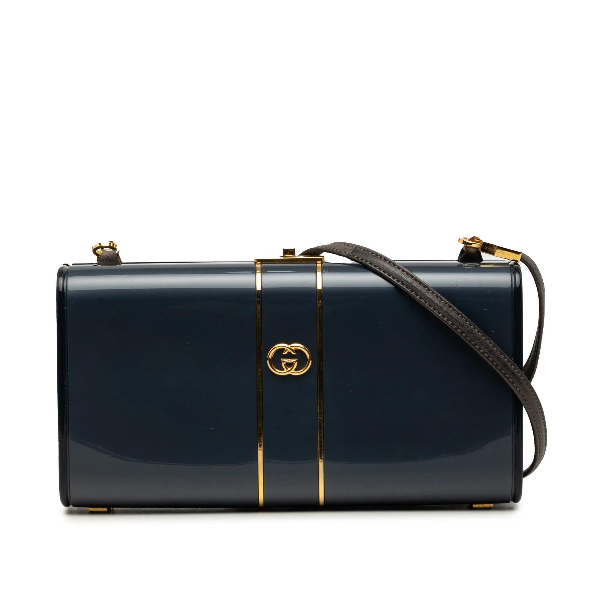 Interlocking leather handbag