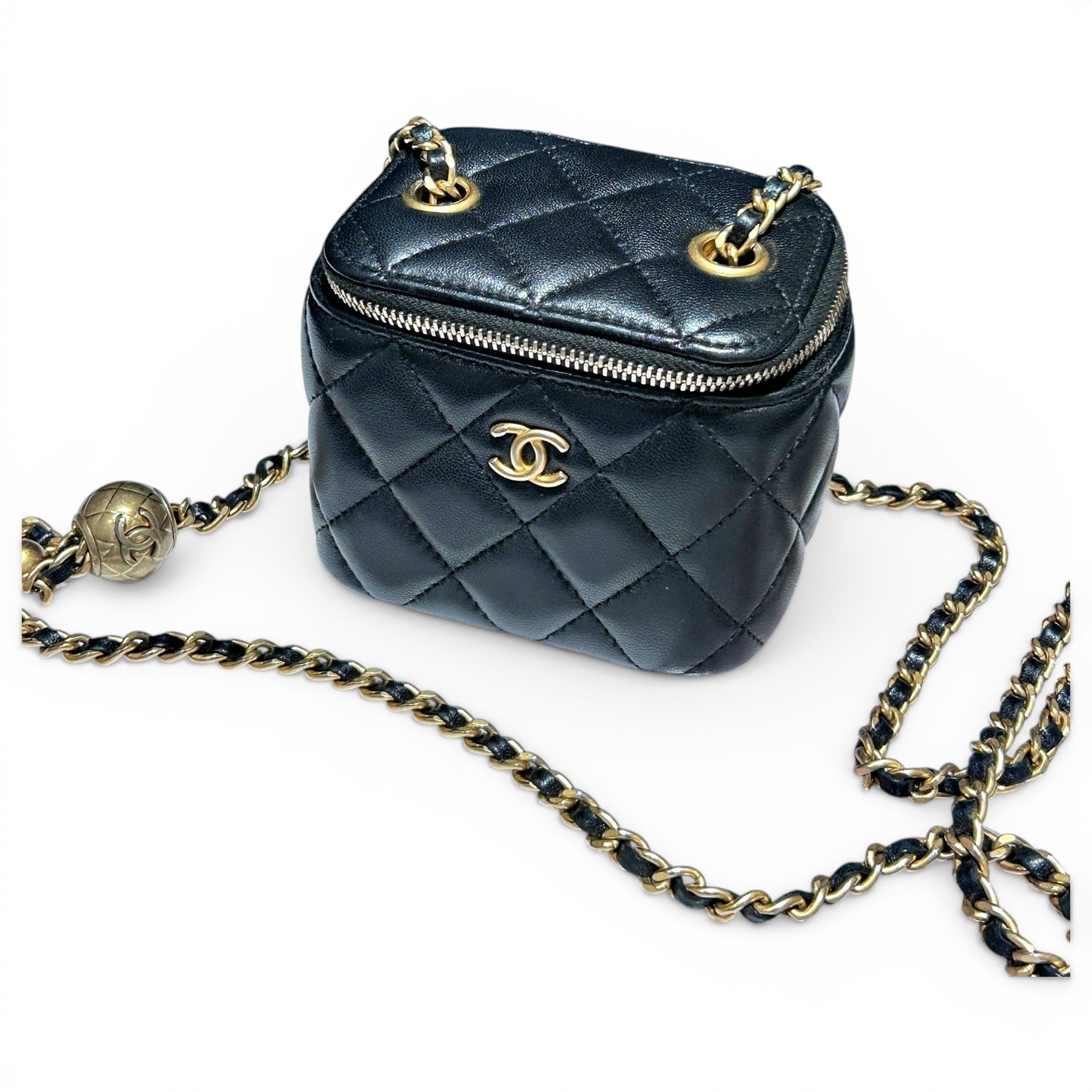Vanity leather handbag