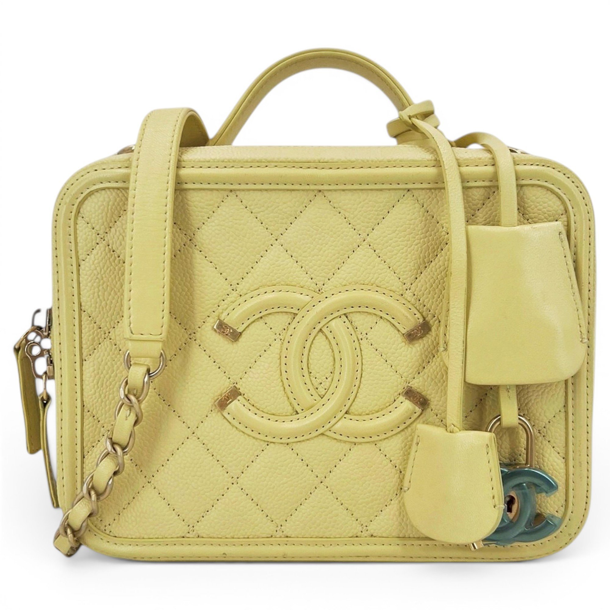 Vanity leather handbag