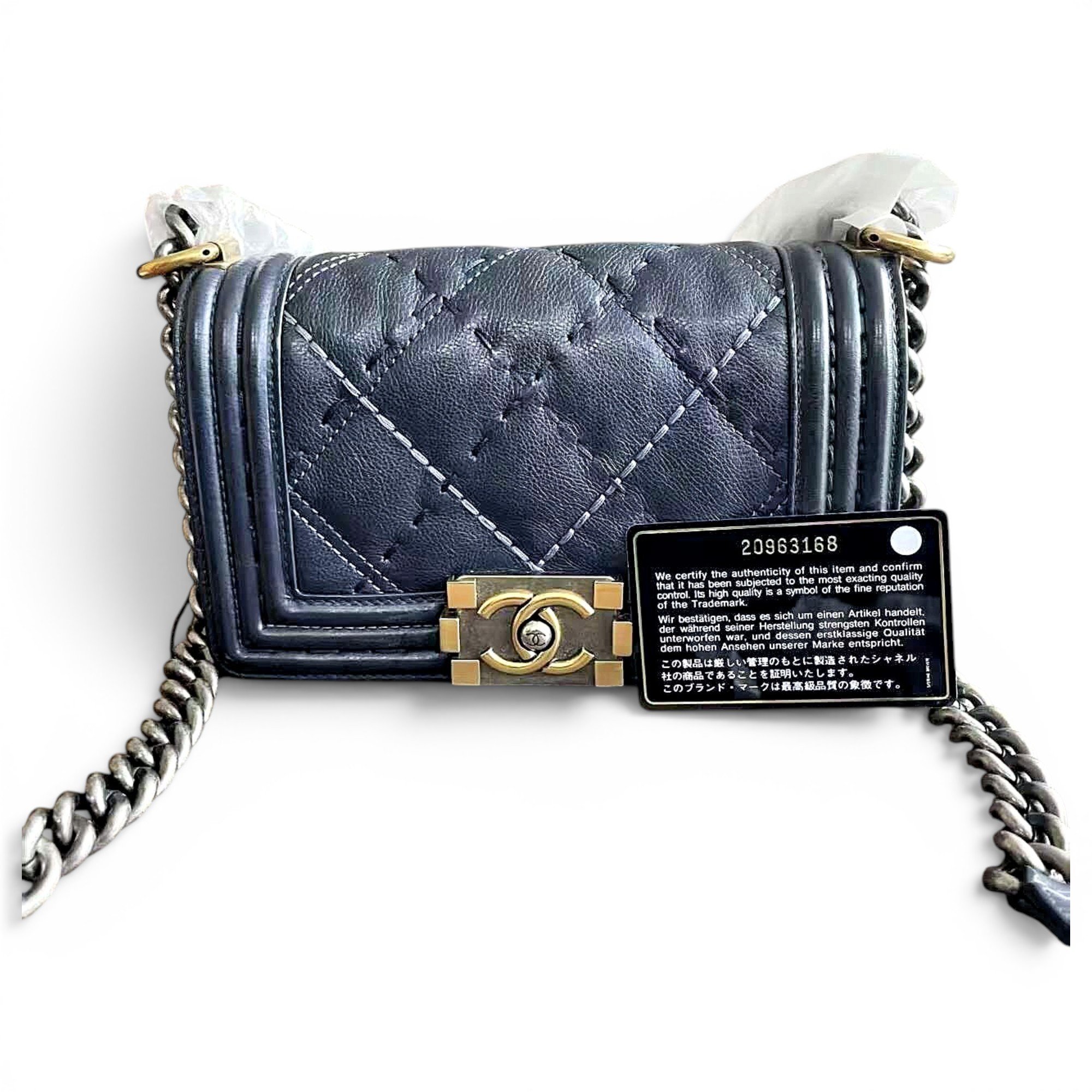Boy leather crossbody bag